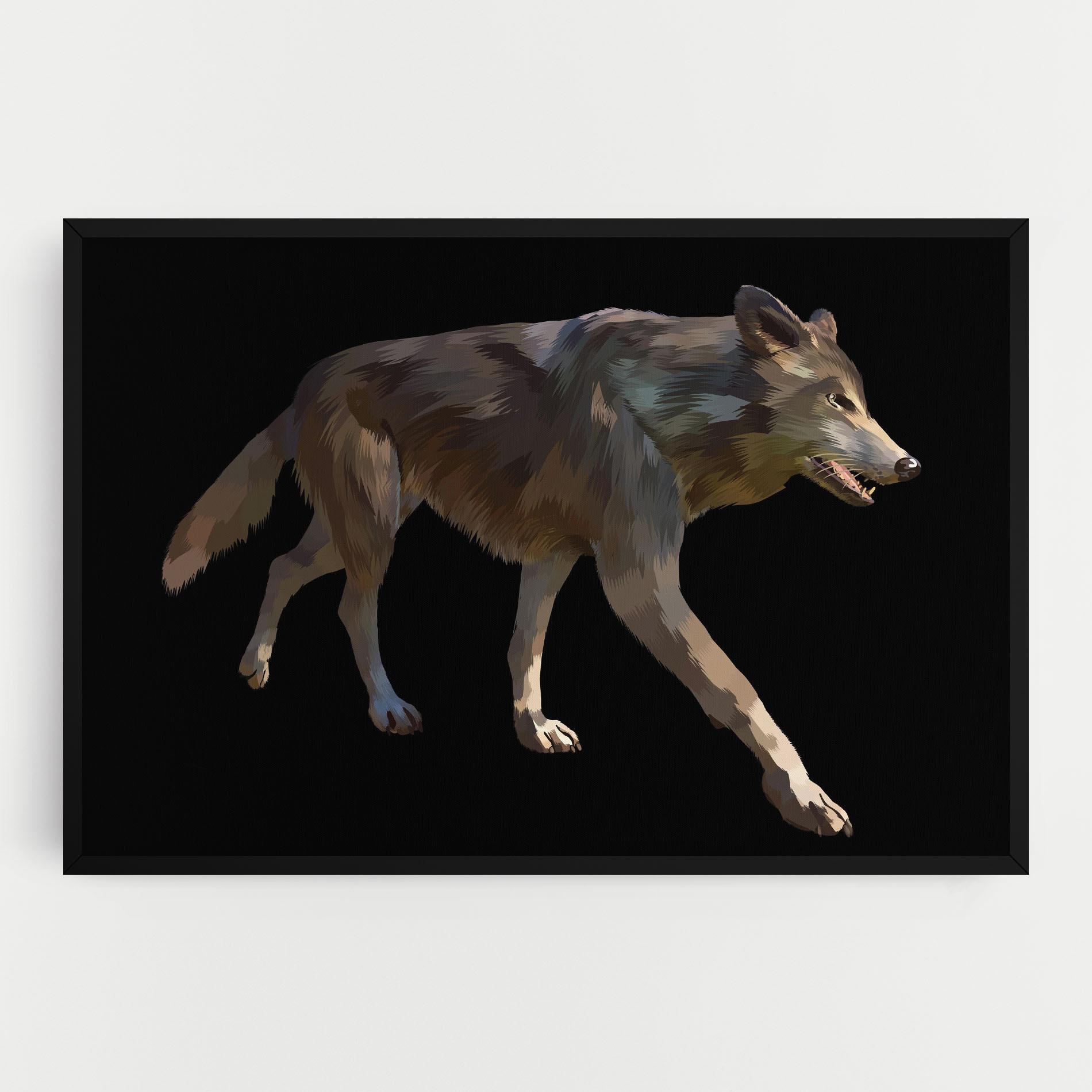 Leinwandbild 3d Wolf mockup 0