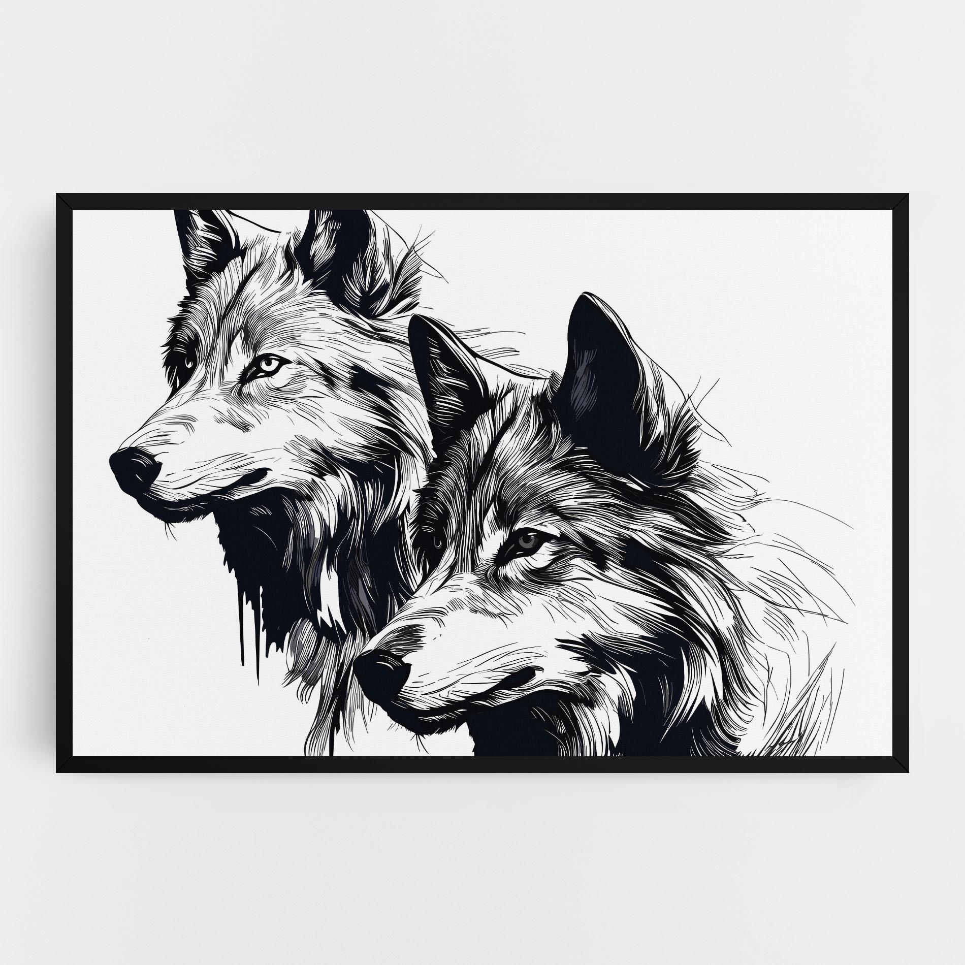 Leinwandbild Wolf Friends mockup 0
