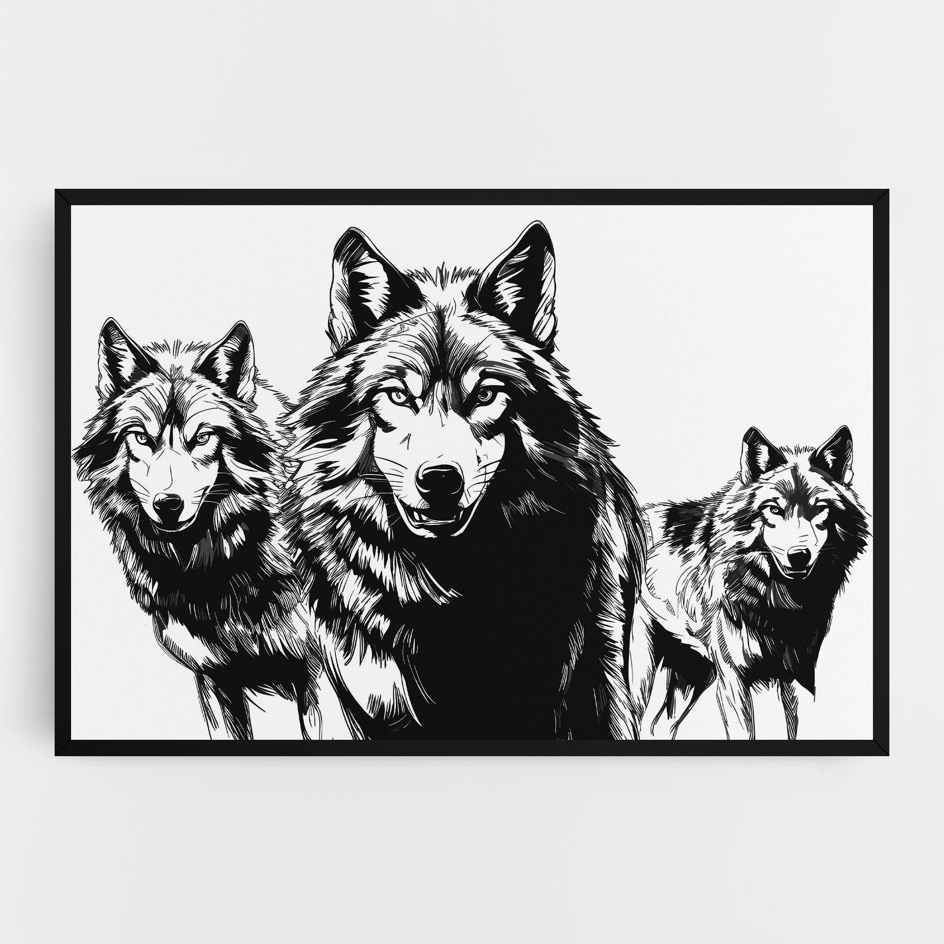 Leinwandbild Wolves mockup 0