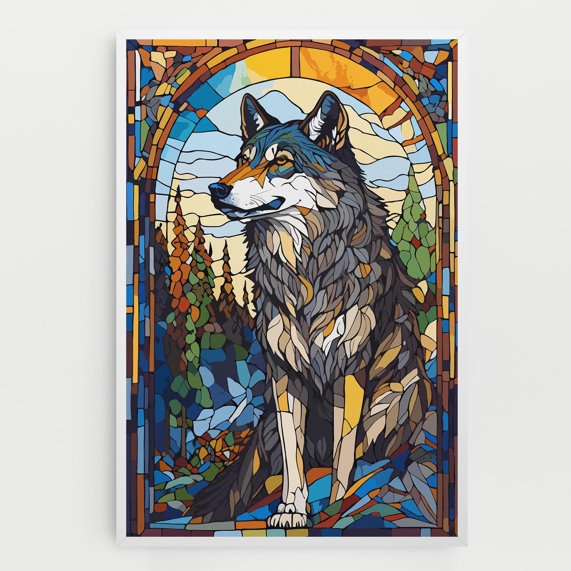 Leinwandbild Glass Wolf mockup 0