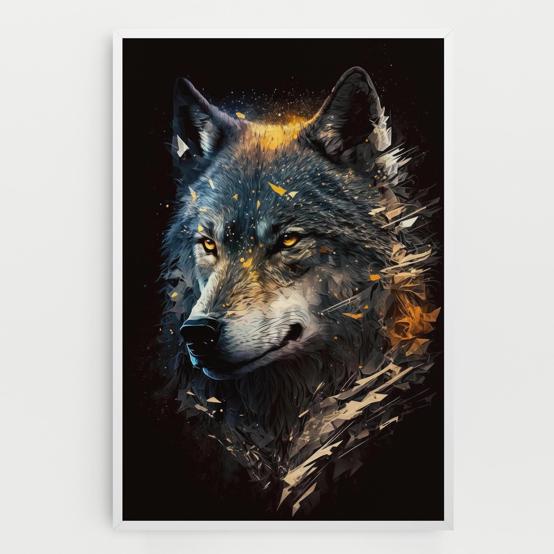 Leinwandbild Wolf Portrait mockup 0