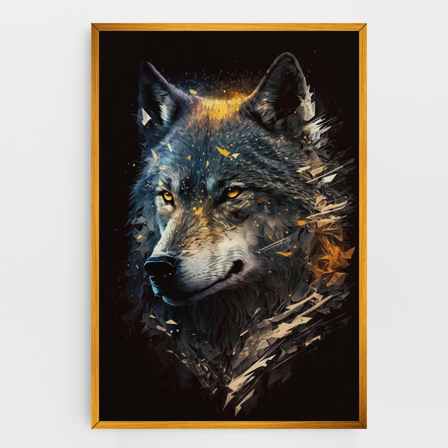 Leinwandbild Wolf Portrait mockup 0