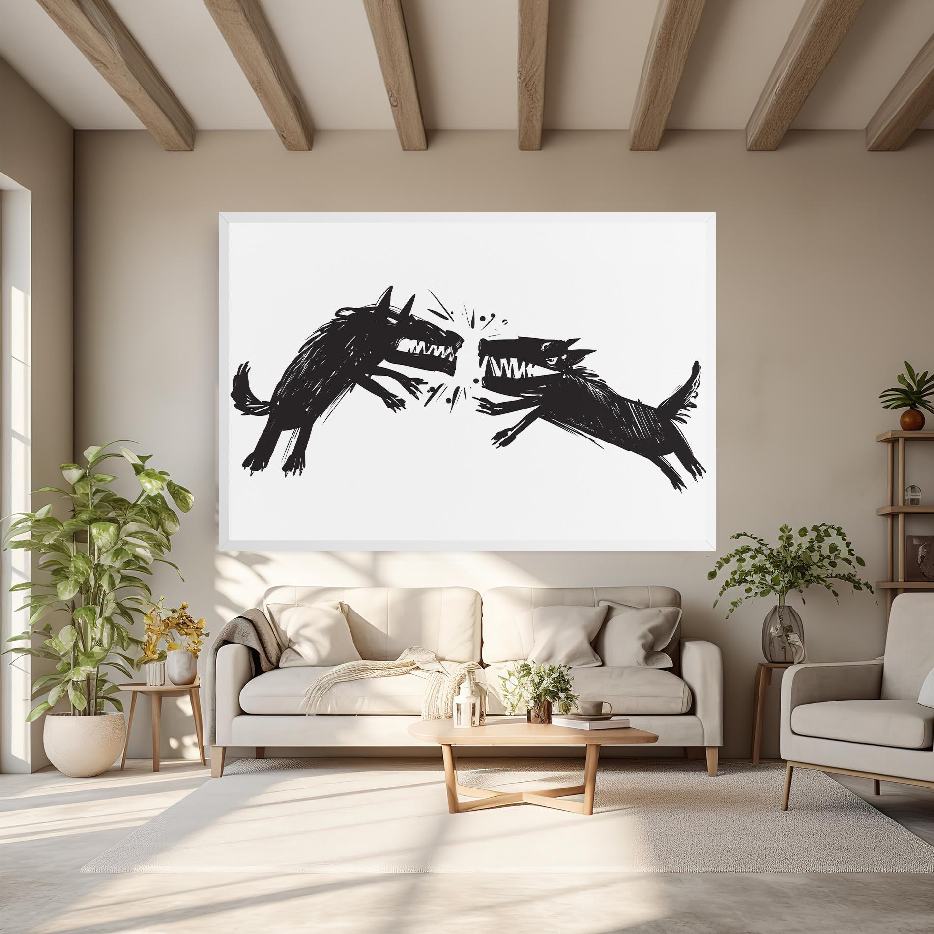 Leinwandbild Black Wolves mockup 6