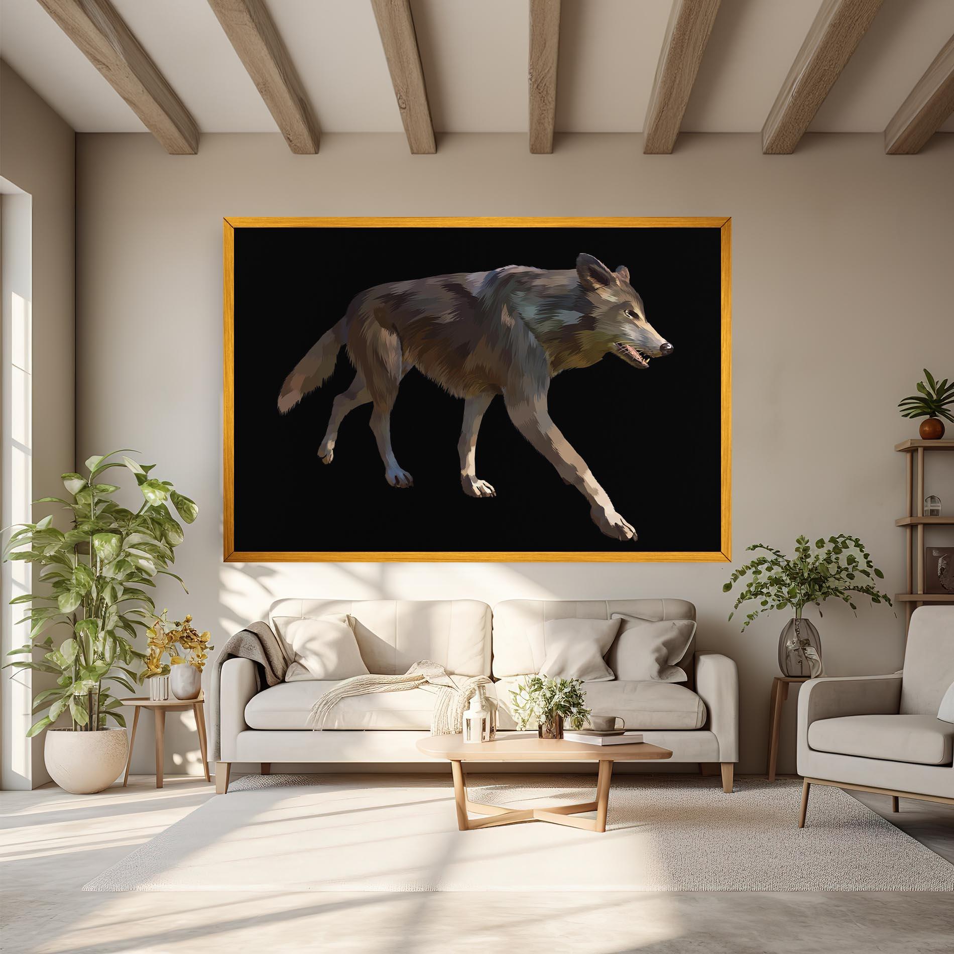 Leinwandbild 3d Wolf mockup 6