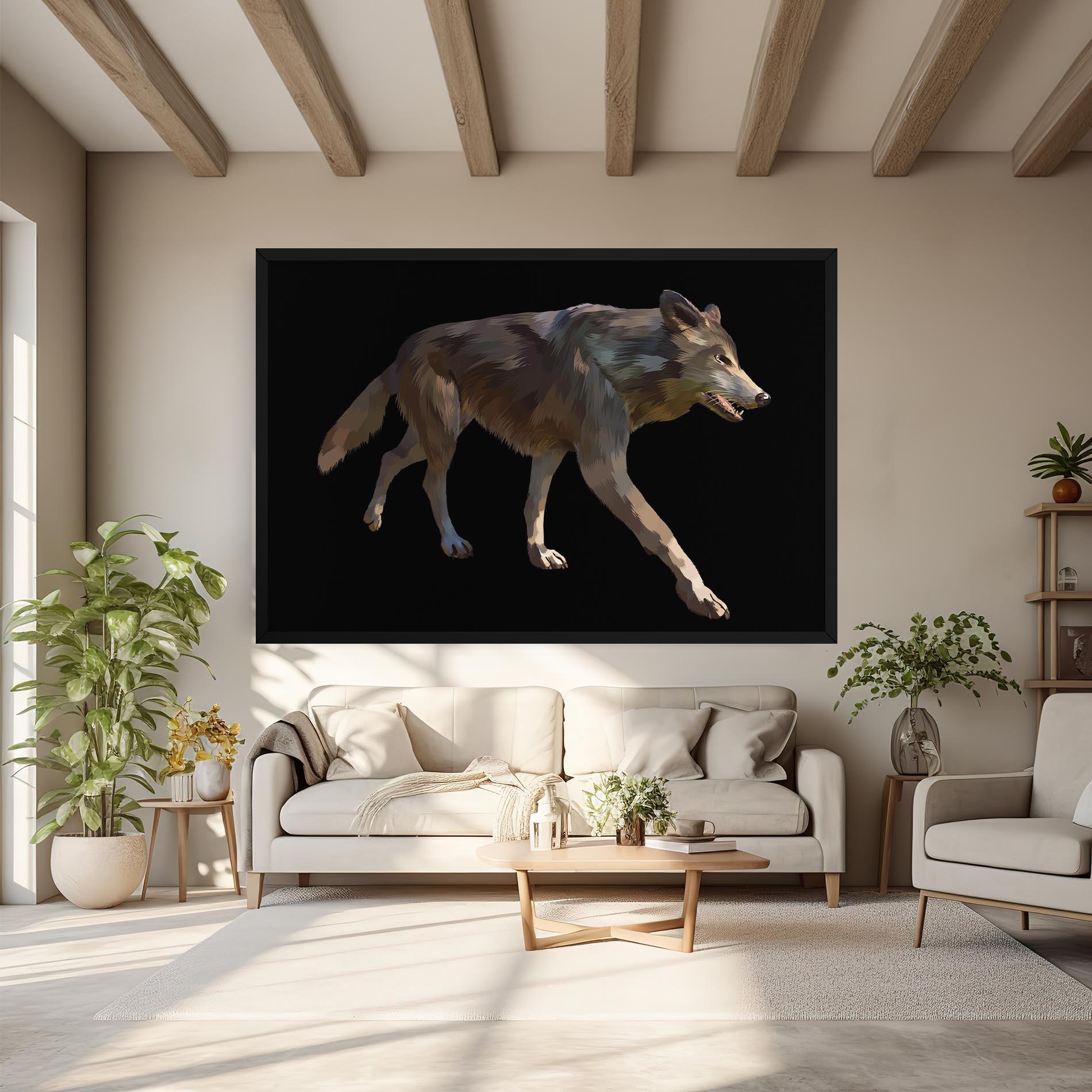 Leinwandbild 3d Wolf mockup 6