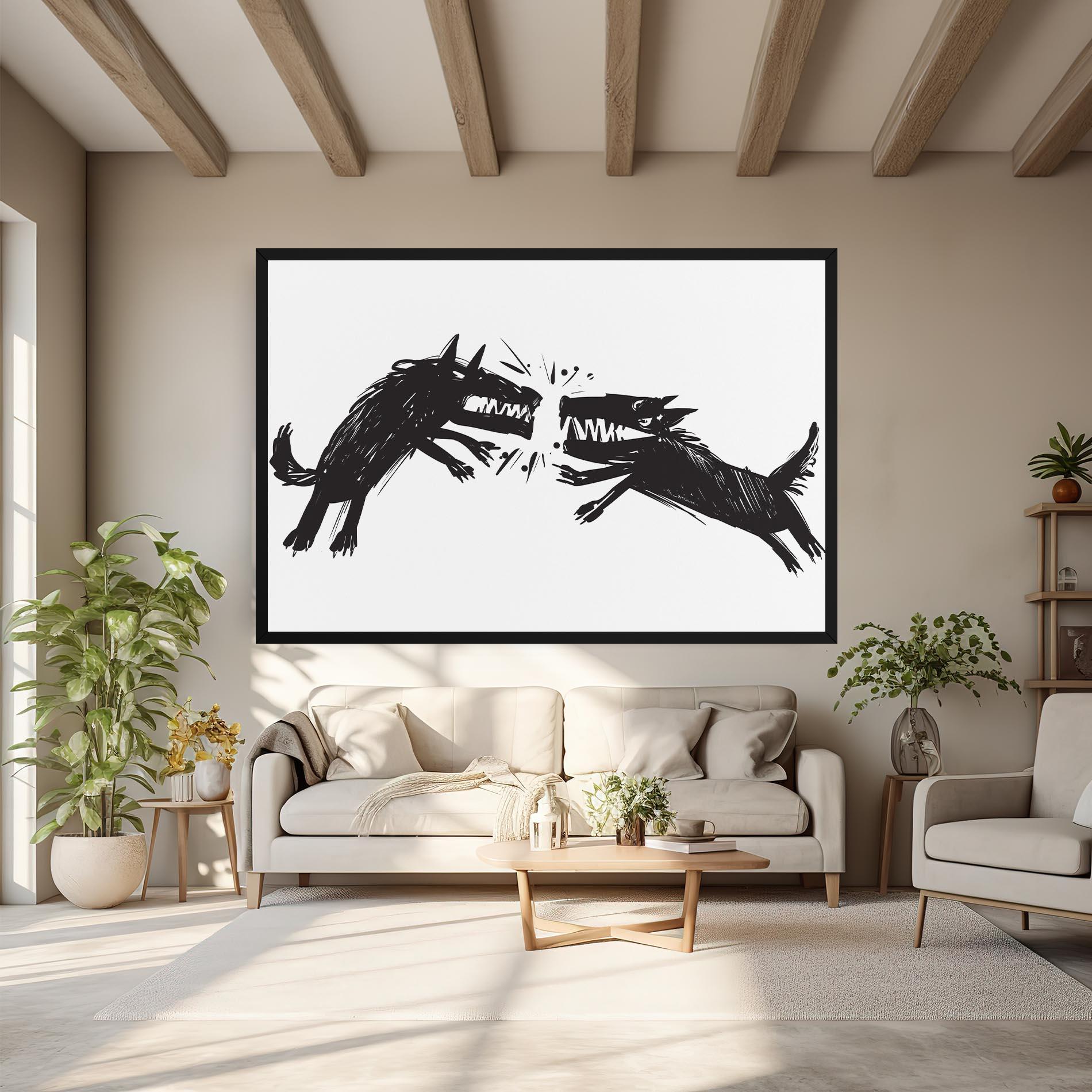 Leinwandbild Black Wolves mockup 6