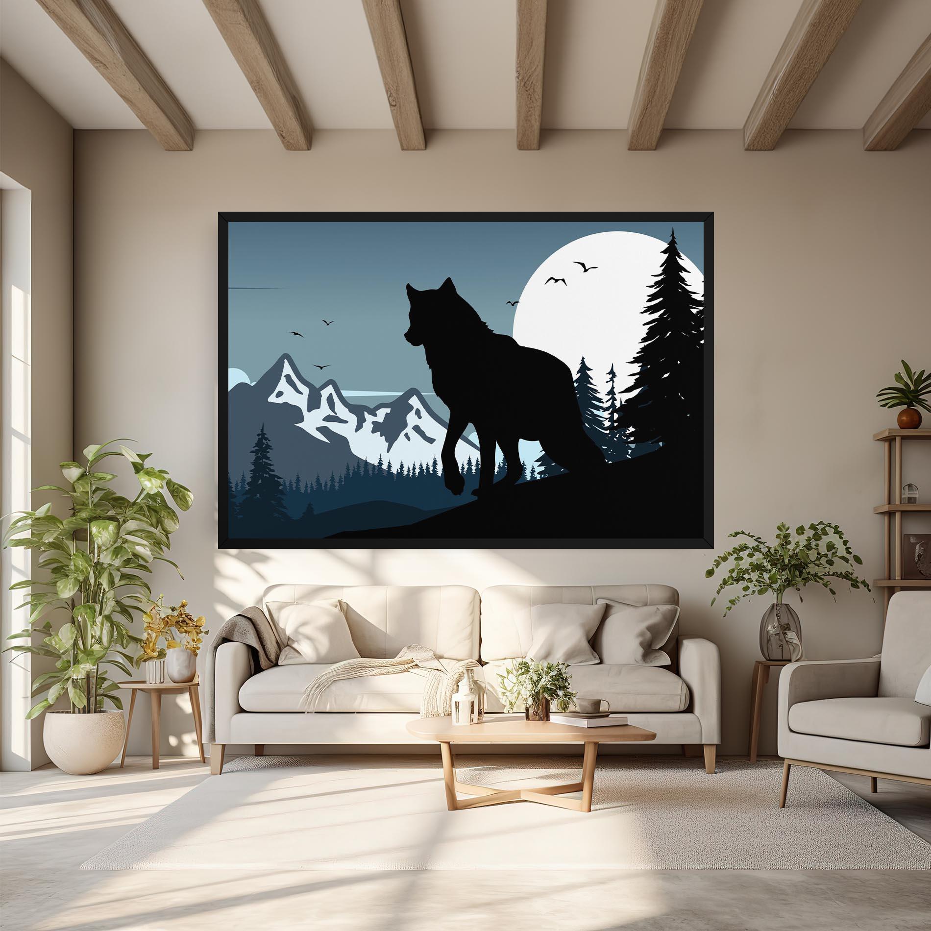 Leinwandbild Hill Wolf mockup 6
