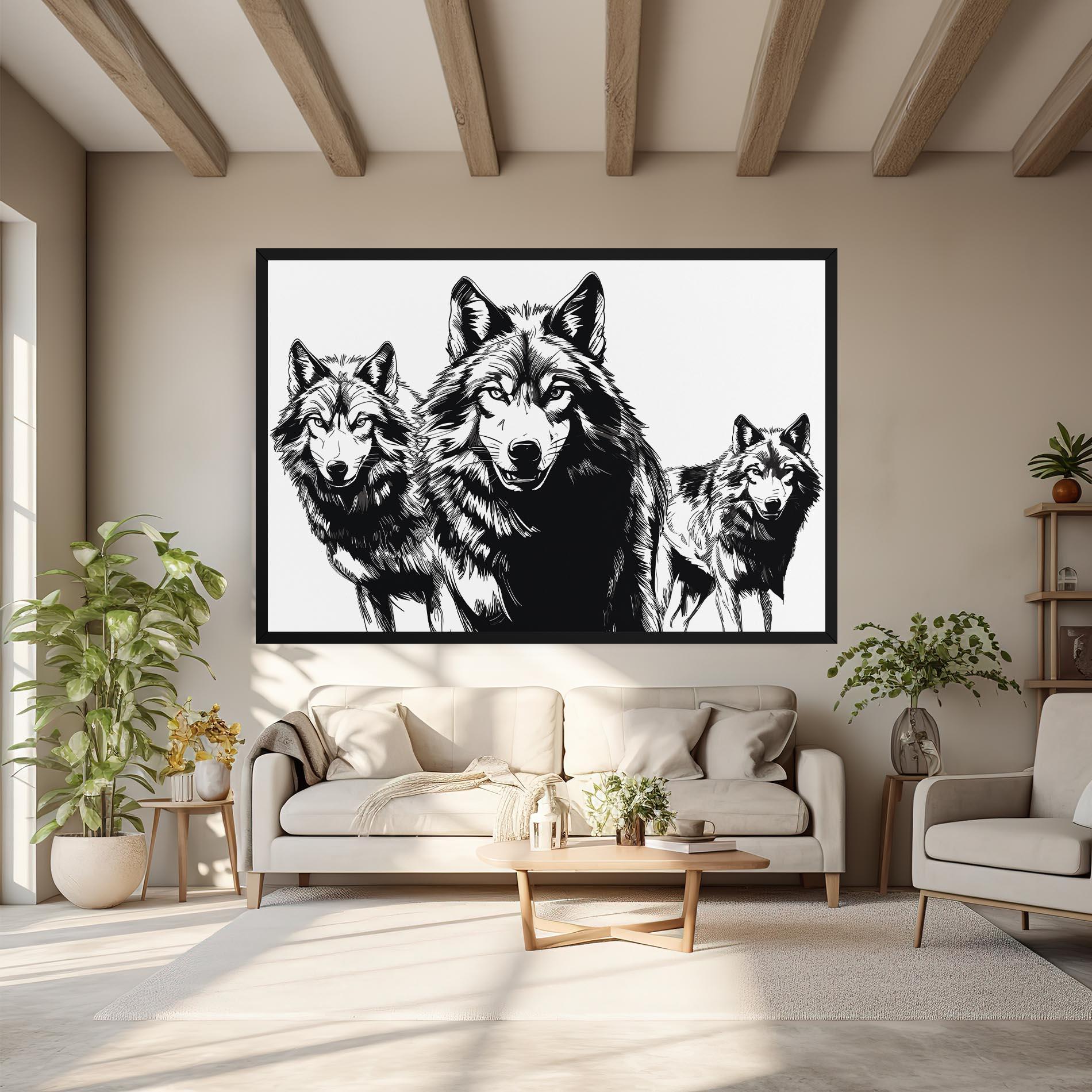 Leinwandbild Wolves mockup 6
