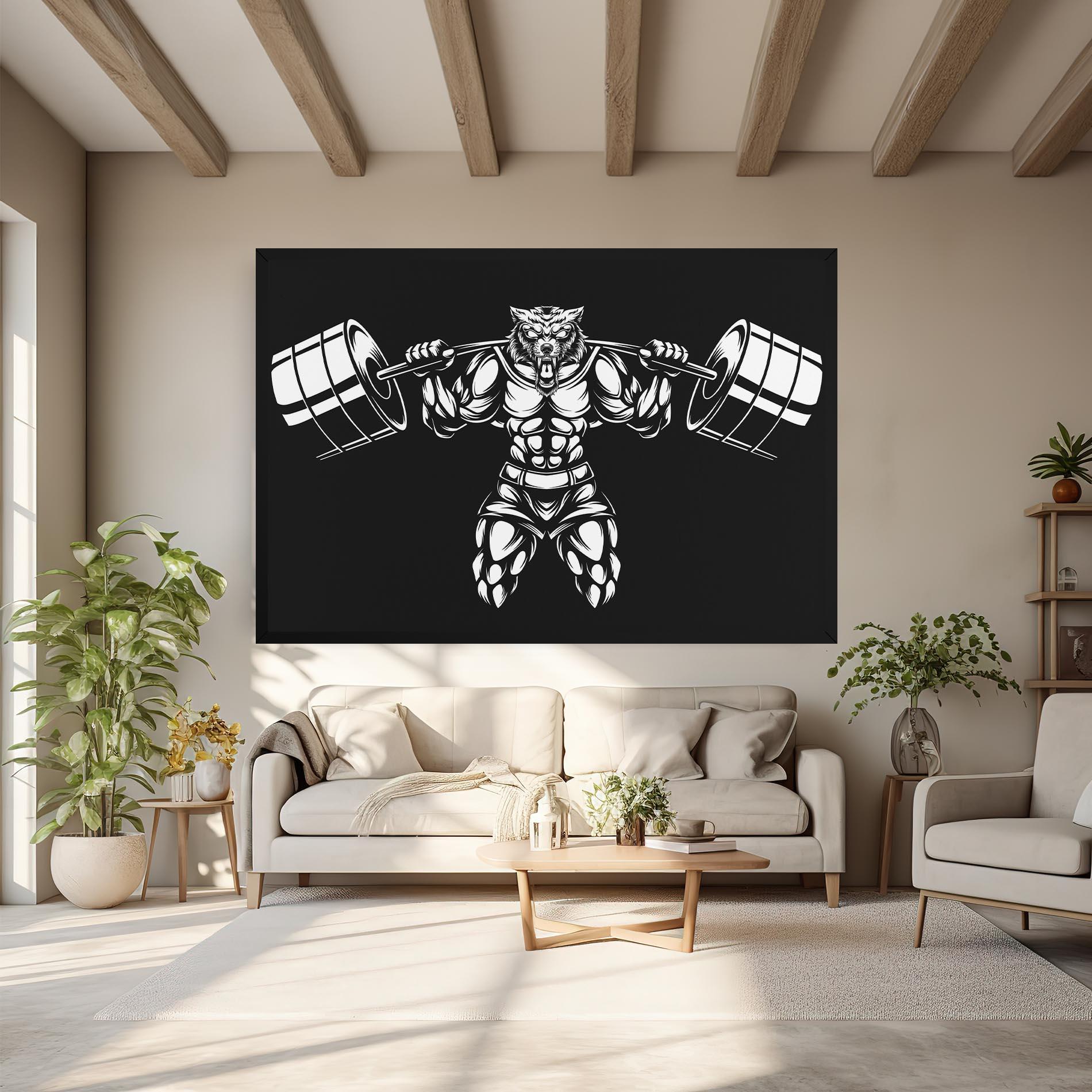 Leinwandbild Work Out Wolf mockup 6