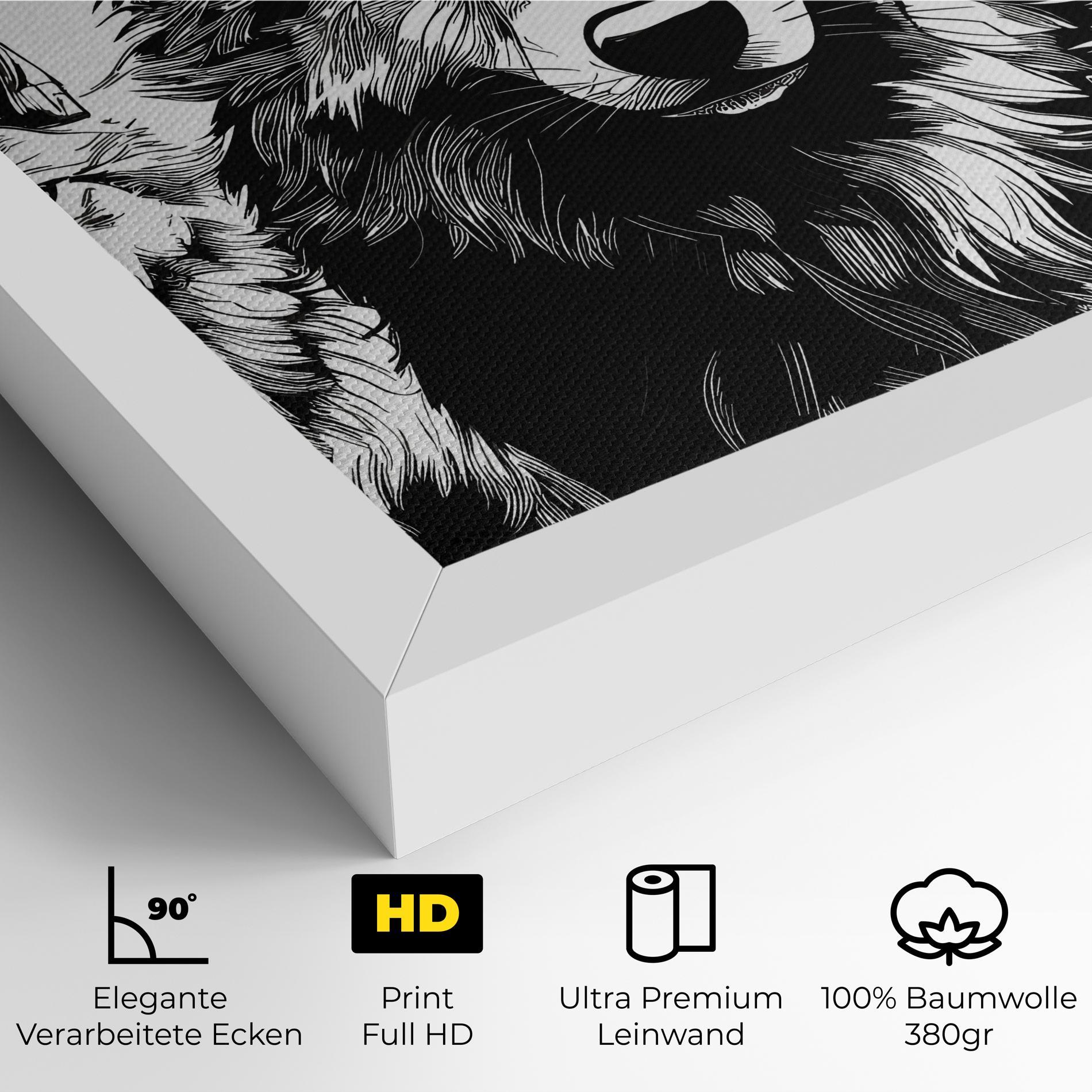 Leinwandbild 3 Wolves mockup 4