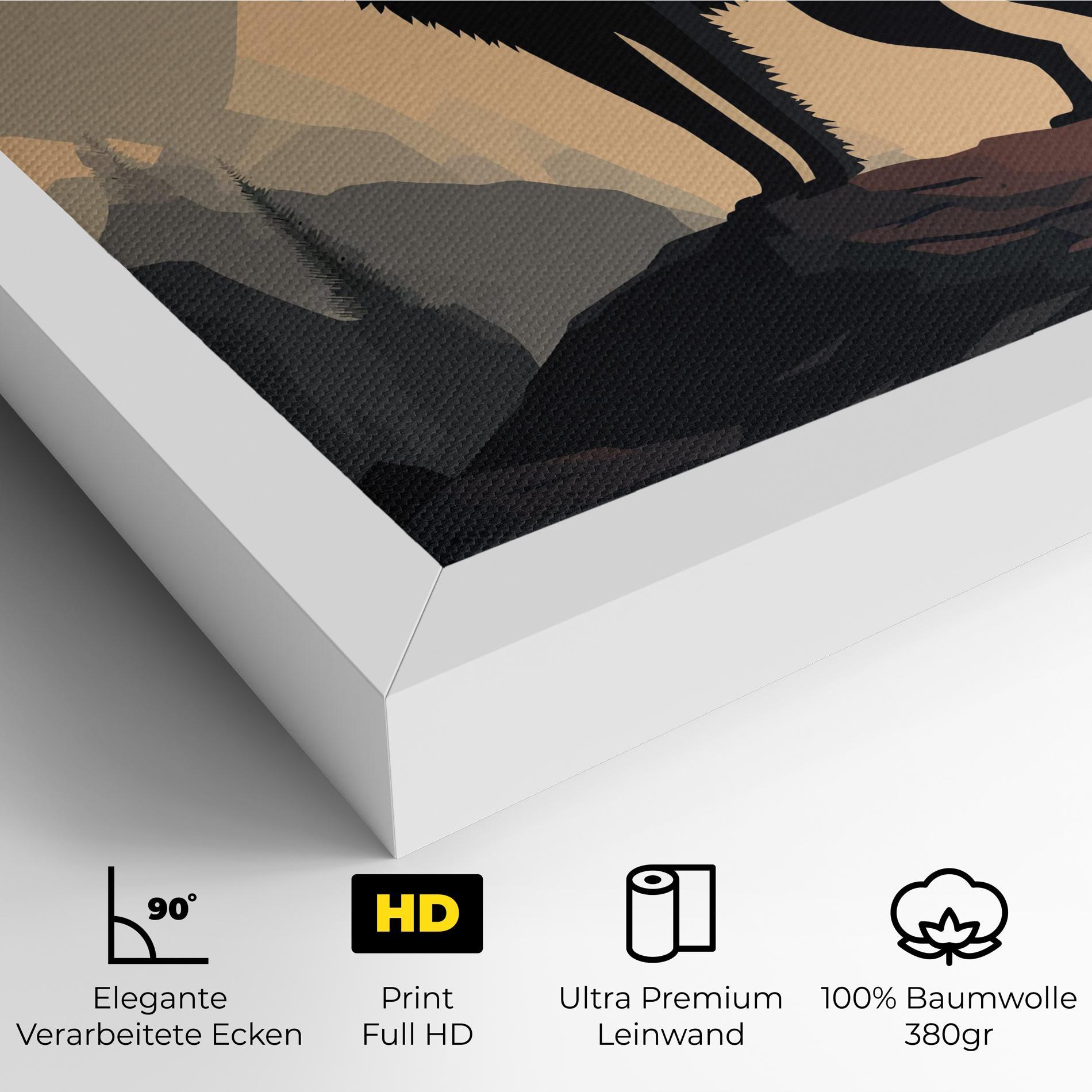 Leinwandbild Black Wolf mockup 4
