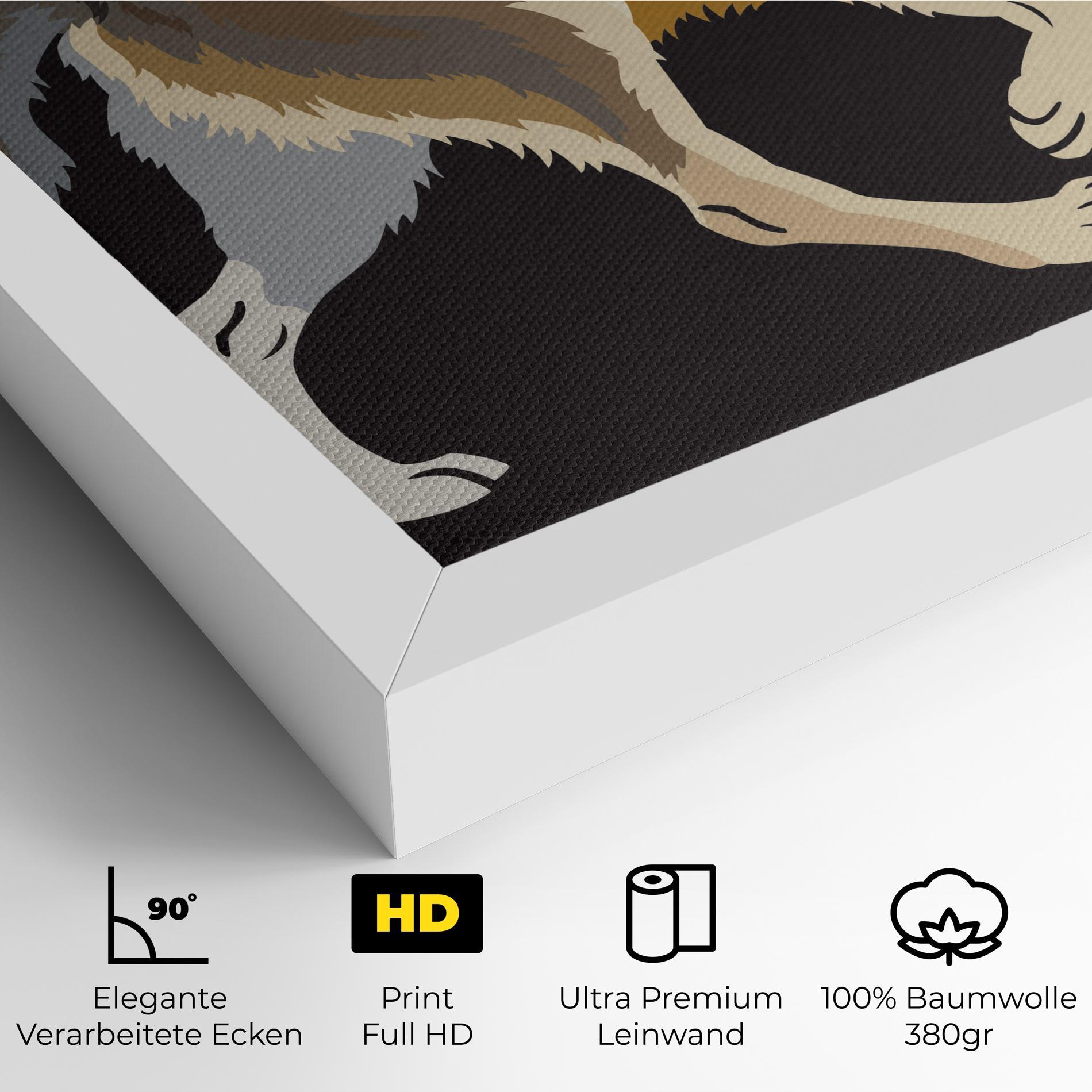 Leinwandbild Cartoon Wolf mockup 4