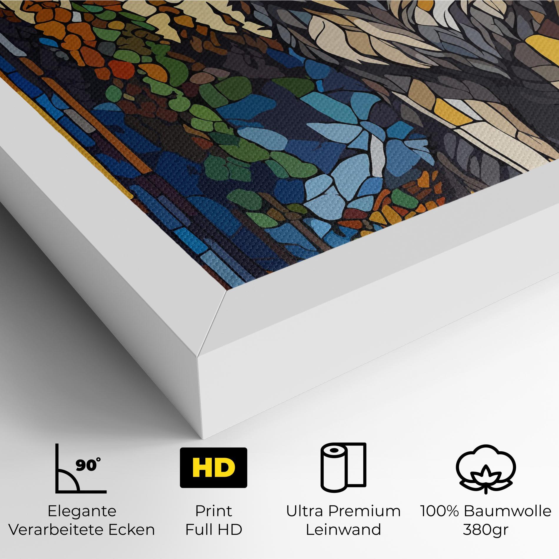 Leinwandbild Glass Wolf mockup 4
