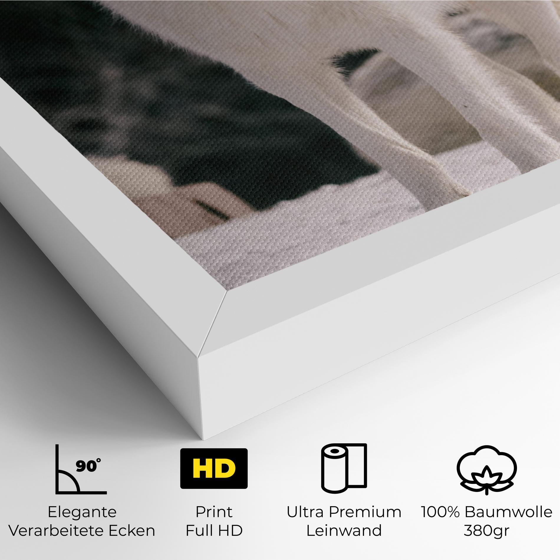 Leinwandbild Laughing White Wolf mockup 4