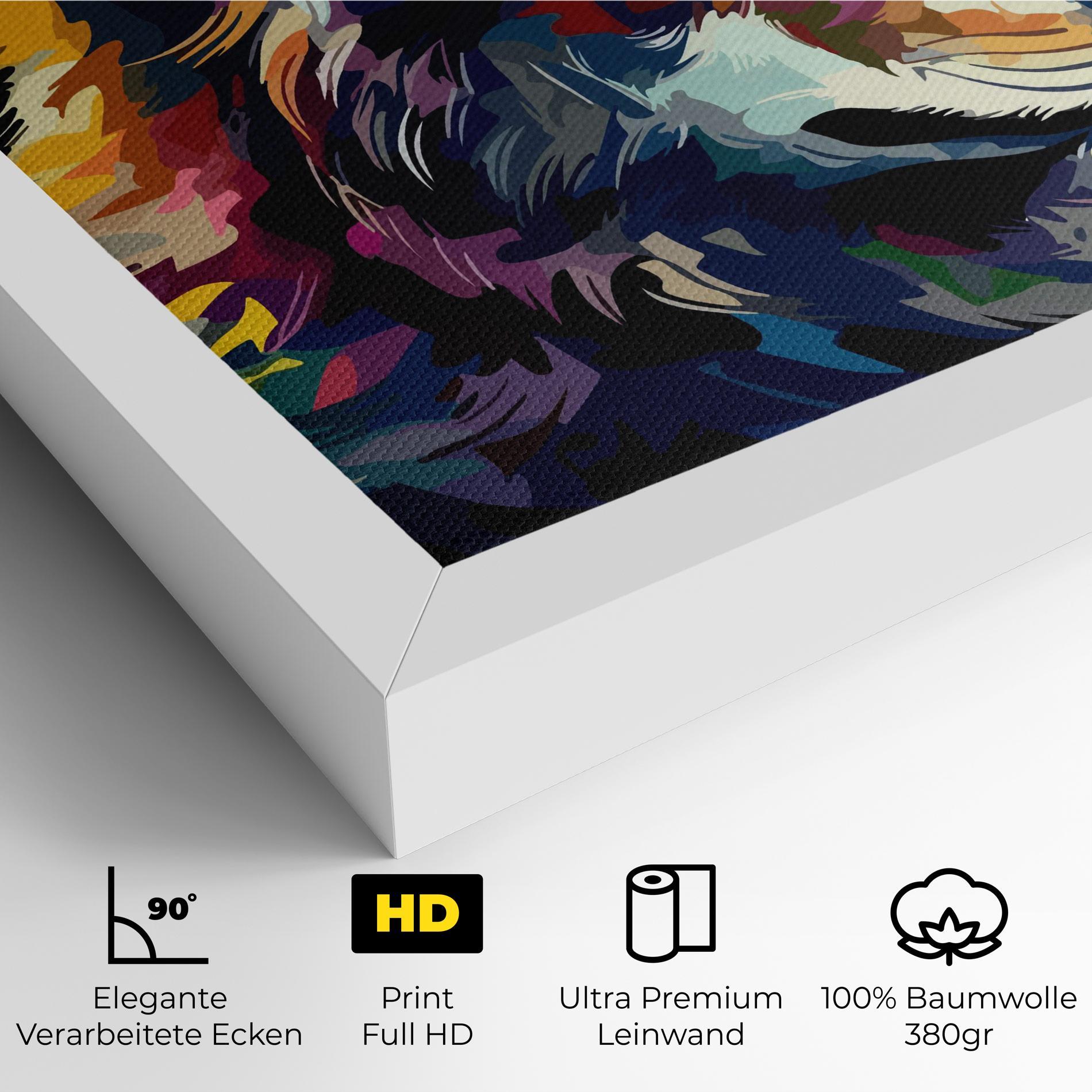 Leinwandbild Painted Wolf mockup 4