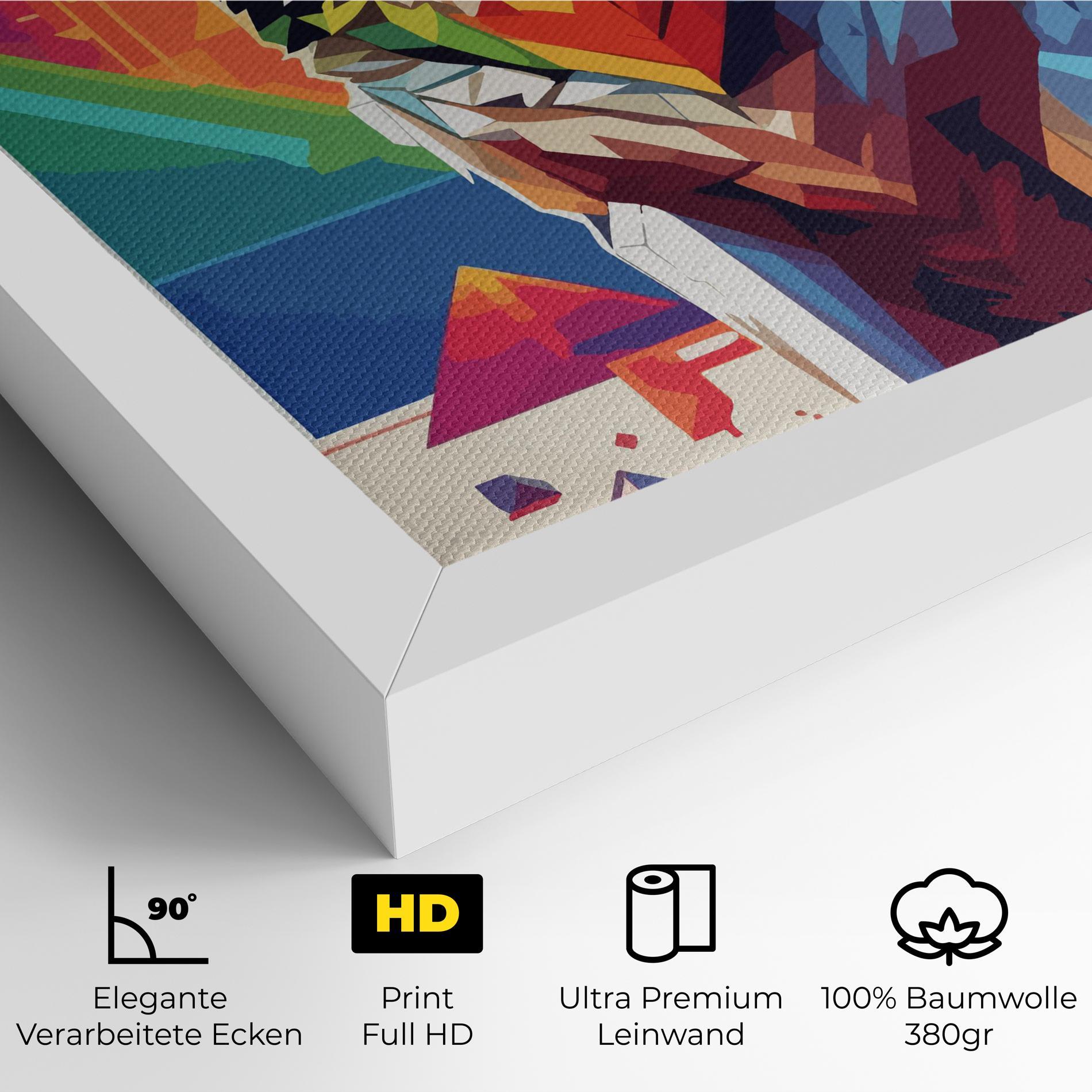 Leinwandbild Wolf Character mockup 4