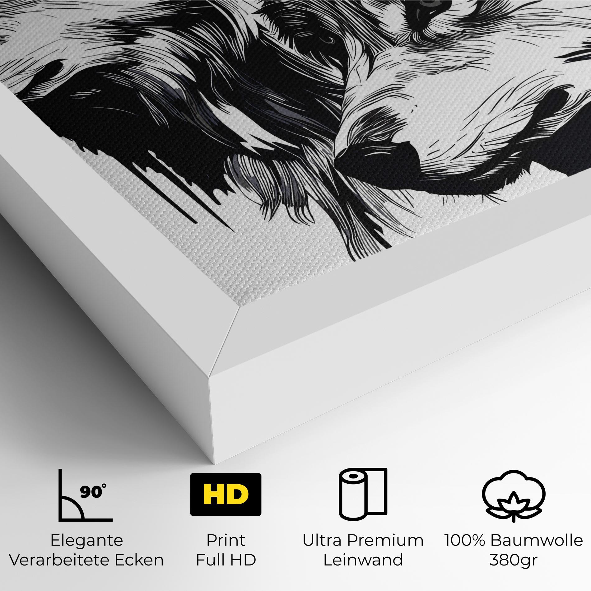 Leinwandbild Wolf Friends mockup 4