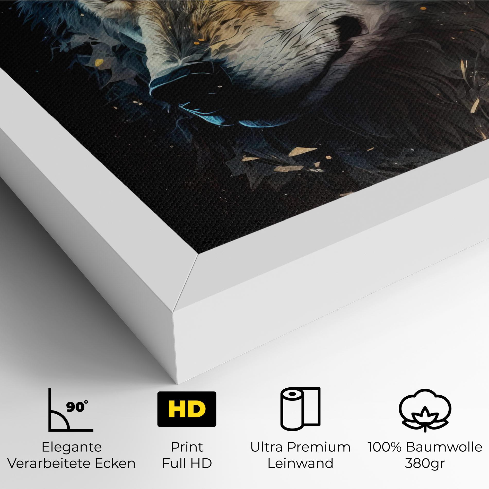Leinwandbild Wolf Portrait mockup 4