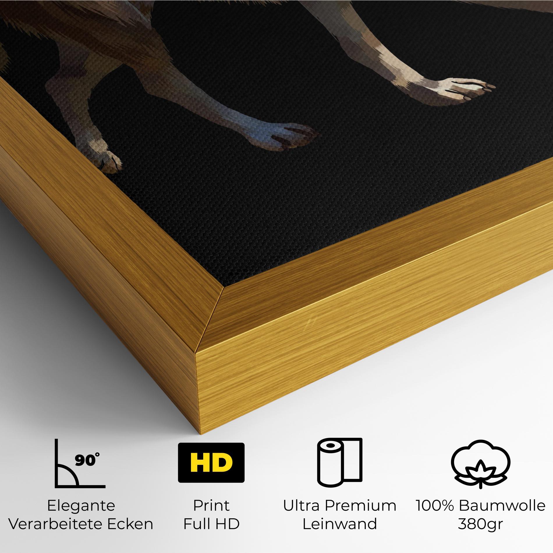 Leinwandbild 3d Wolf mockup 4