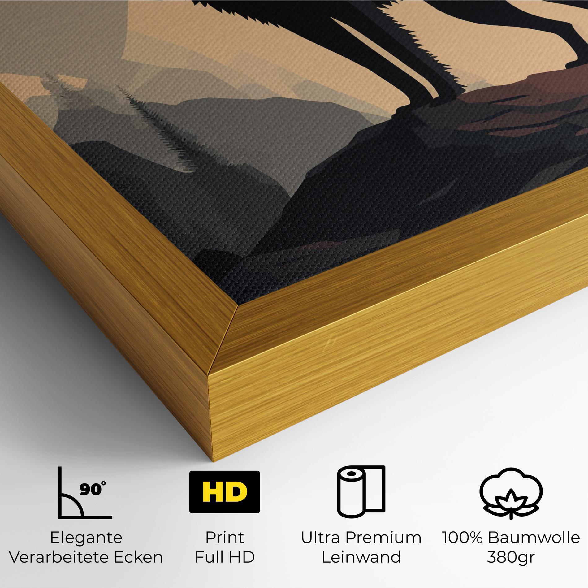 Leinwandbild Black Wolf mockup 4