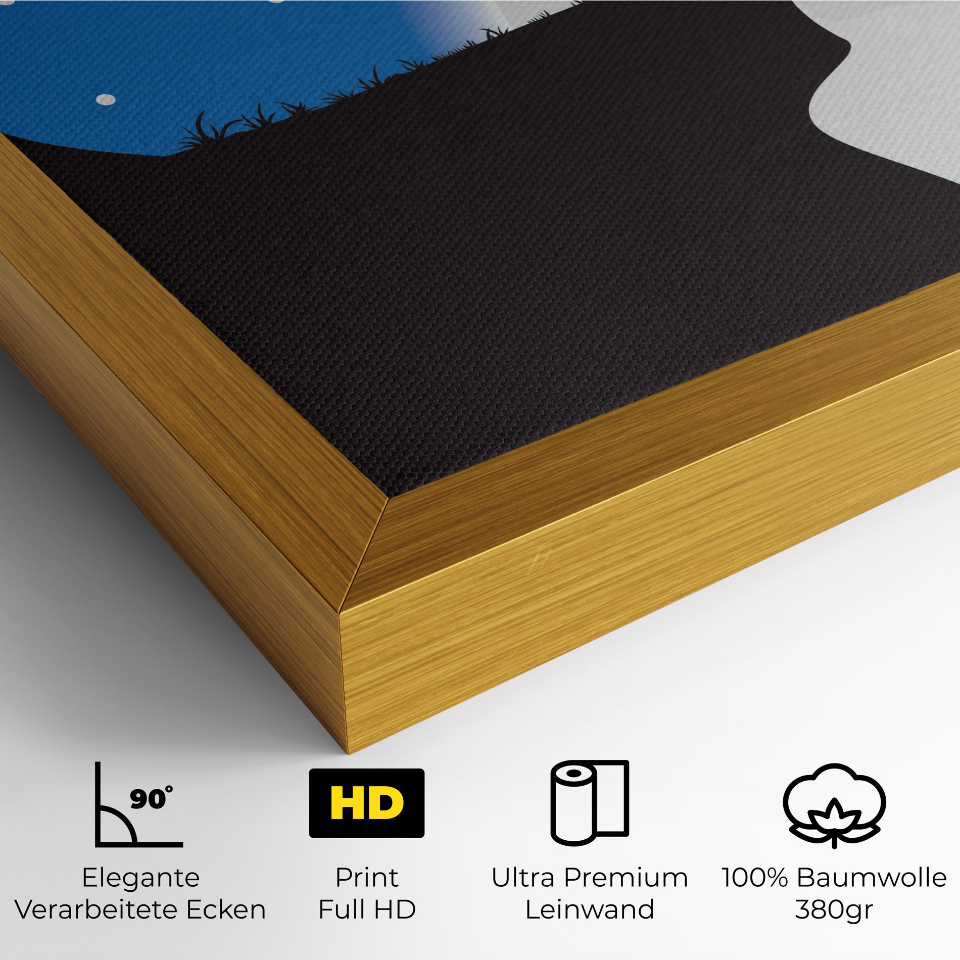 Leinwandbild Blue Light Wolf mockup 4