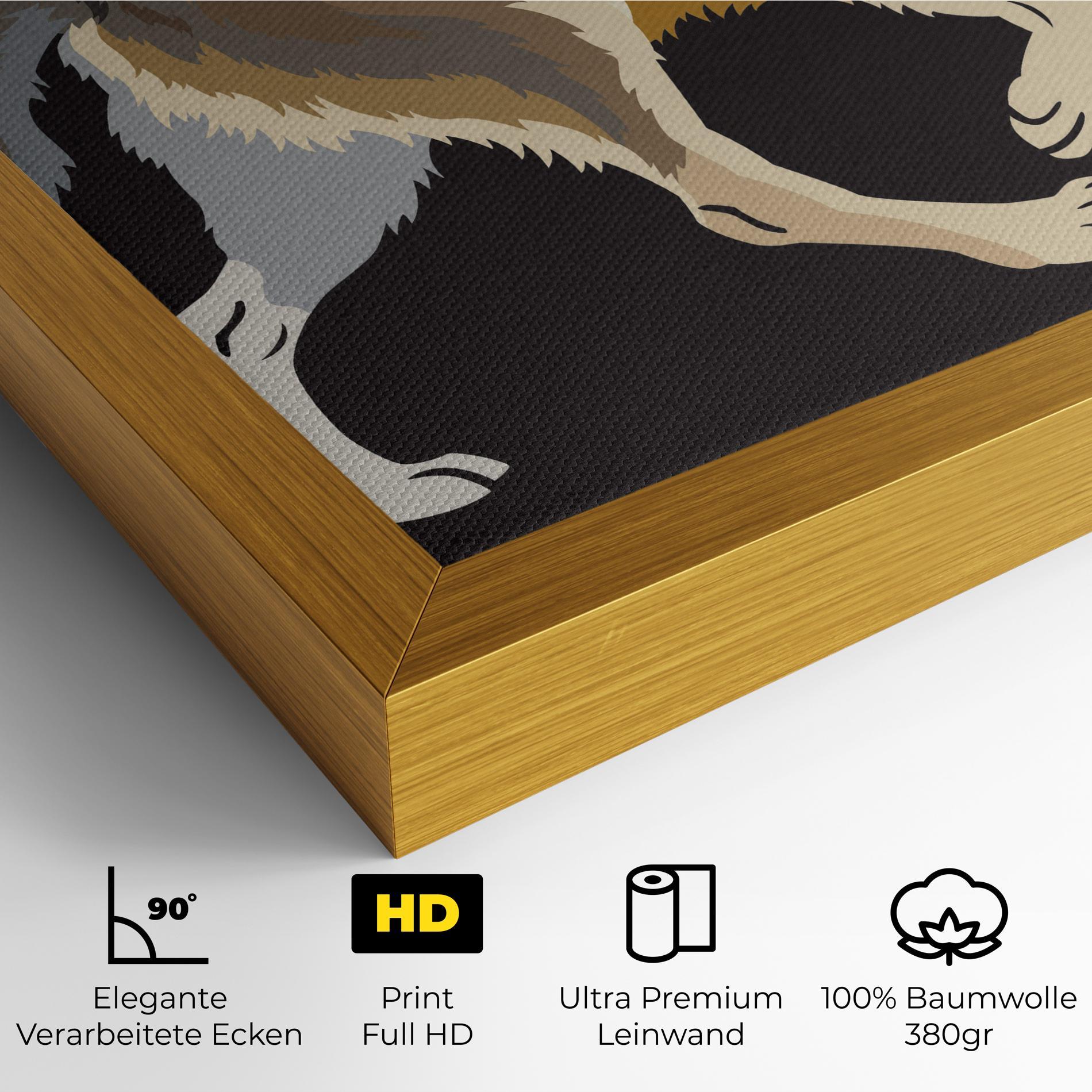 Leinwandbild Cartoon Wolf mockup 4