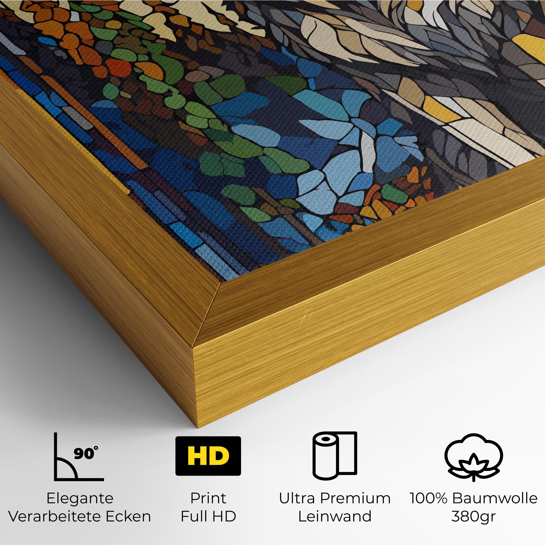 Leinwandbild Glass Wolf mockup 4