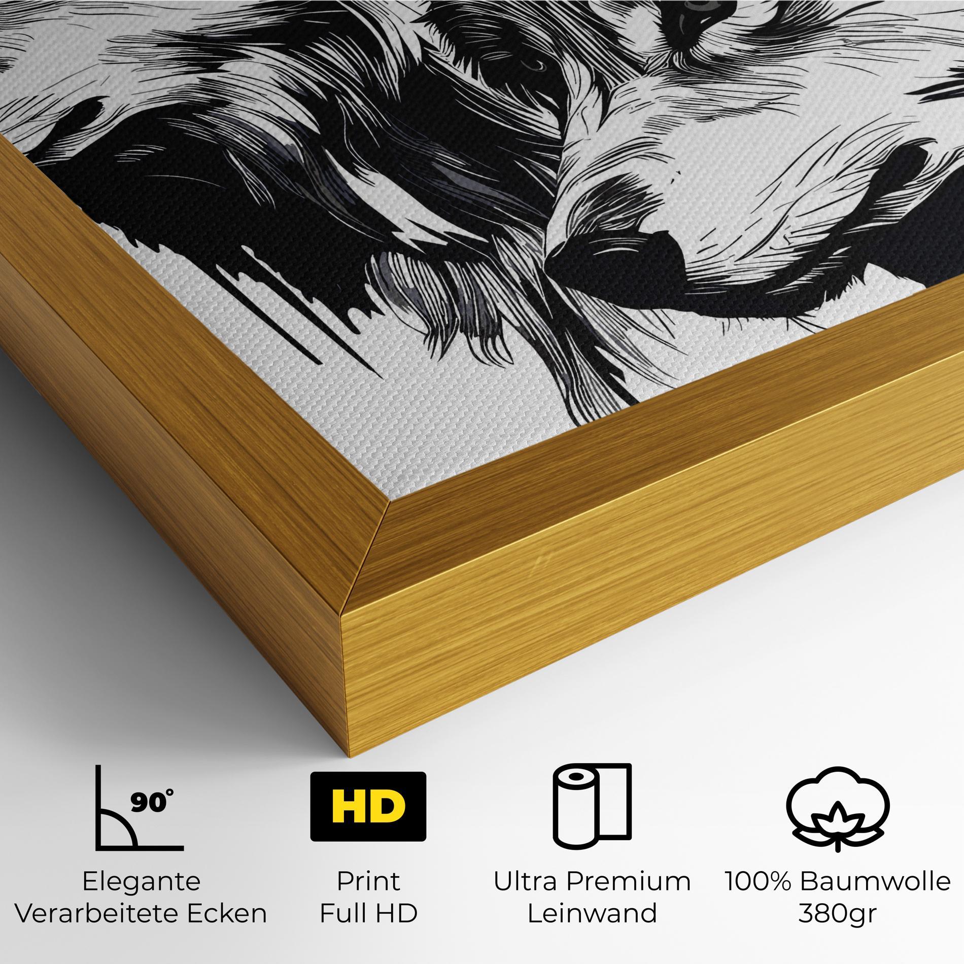 Leinwandbild Wolf Friends mockup 4