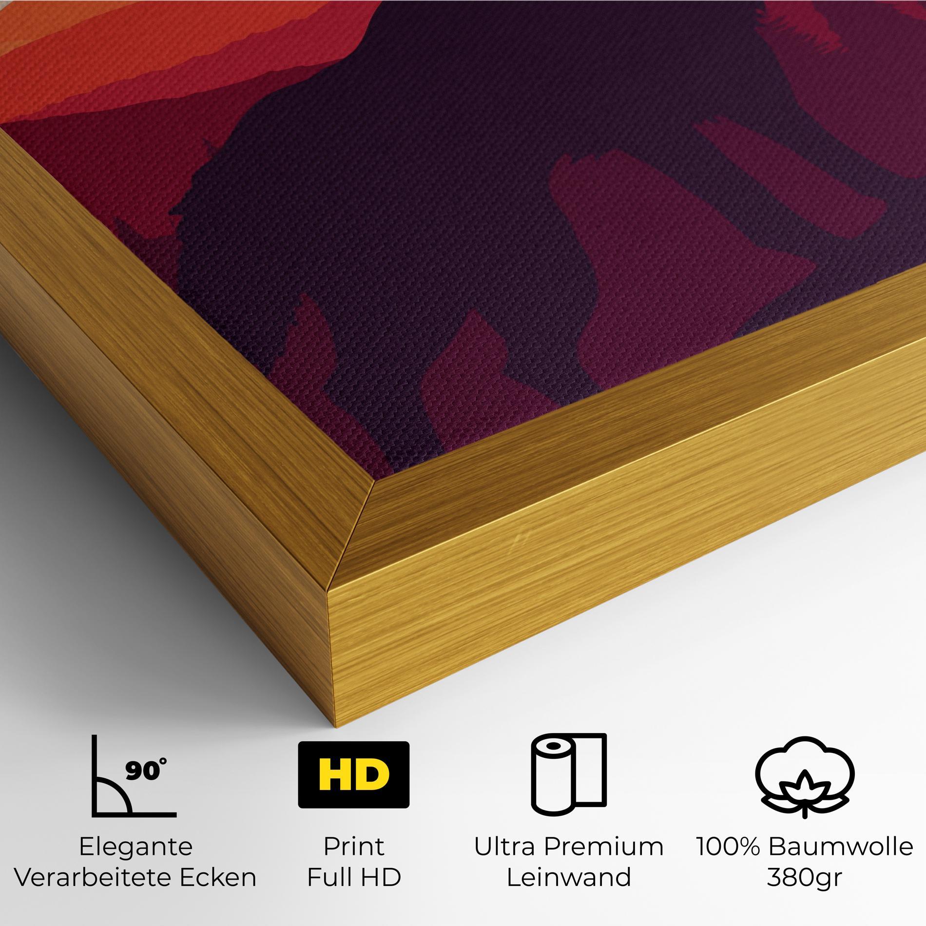 Leinwandbild Wolf Pink Moon mockup 4