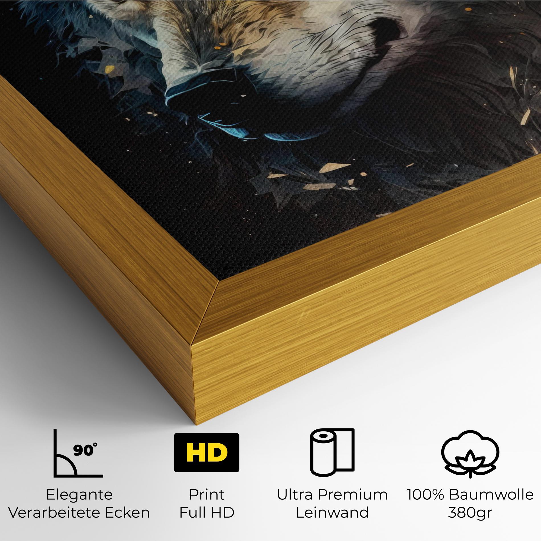 Leinwandbild Wolf Portrait mockup 4