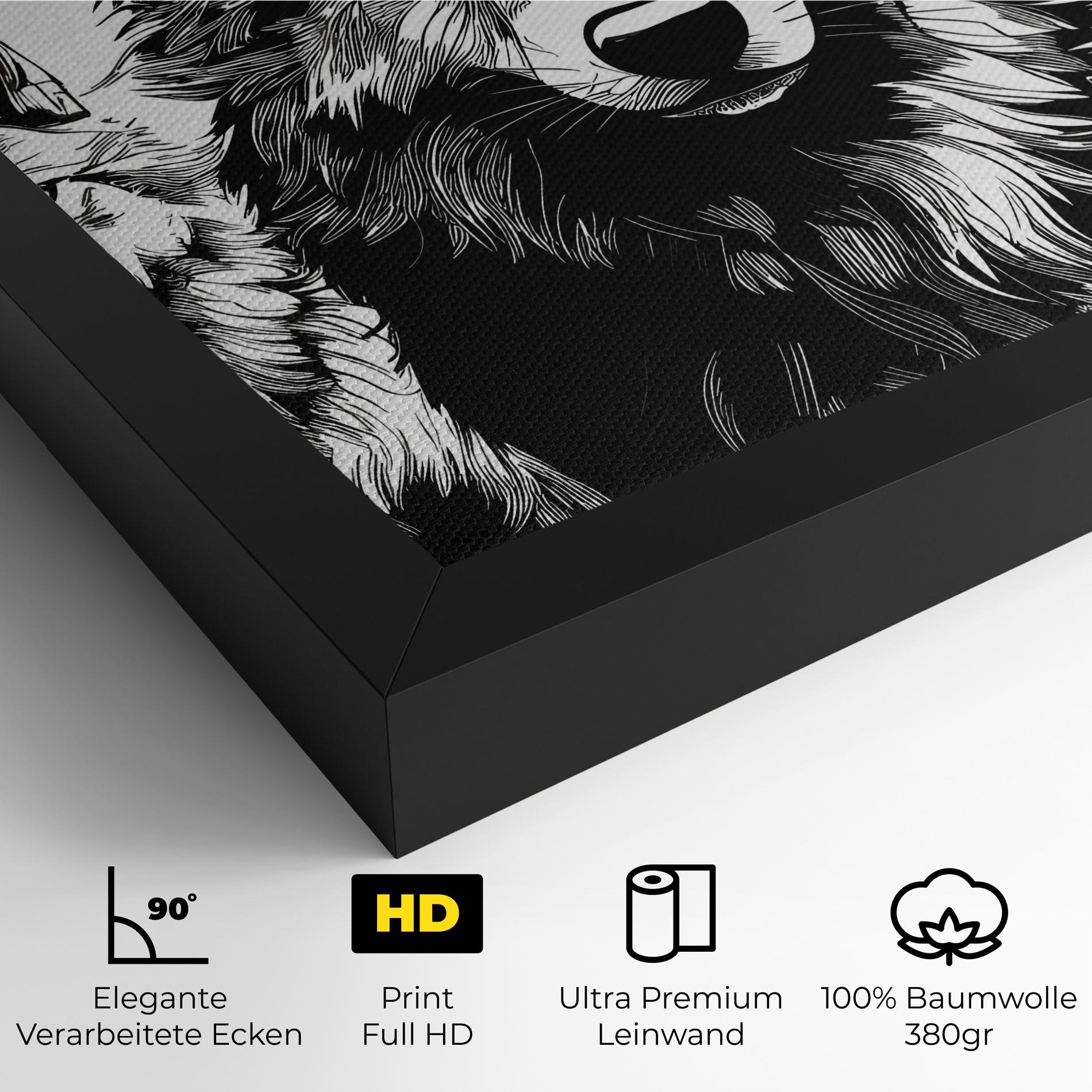 Leinwandbild 3 Wolves mockup 4