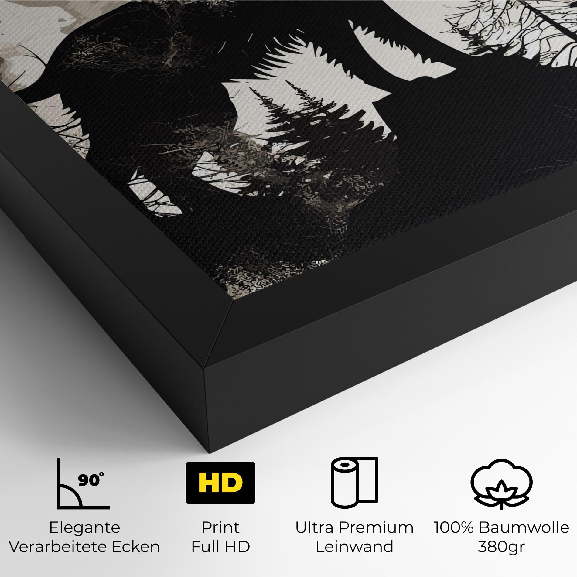 Black On Cream Wolf mockup 4