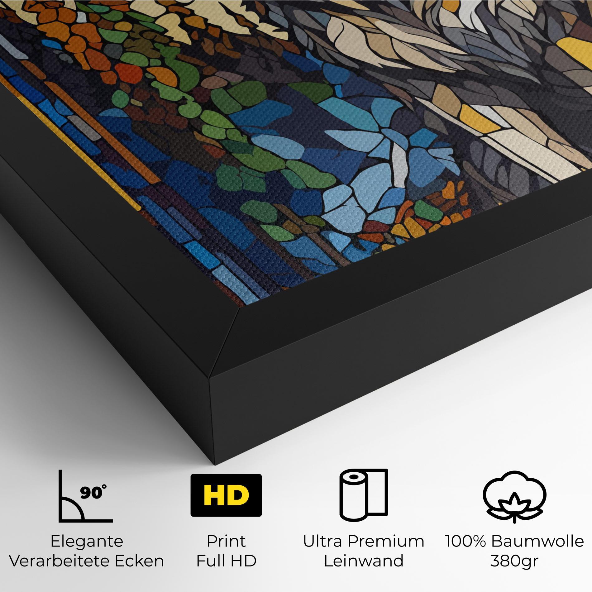 Leinwandbild Glass Wolf mockup 4