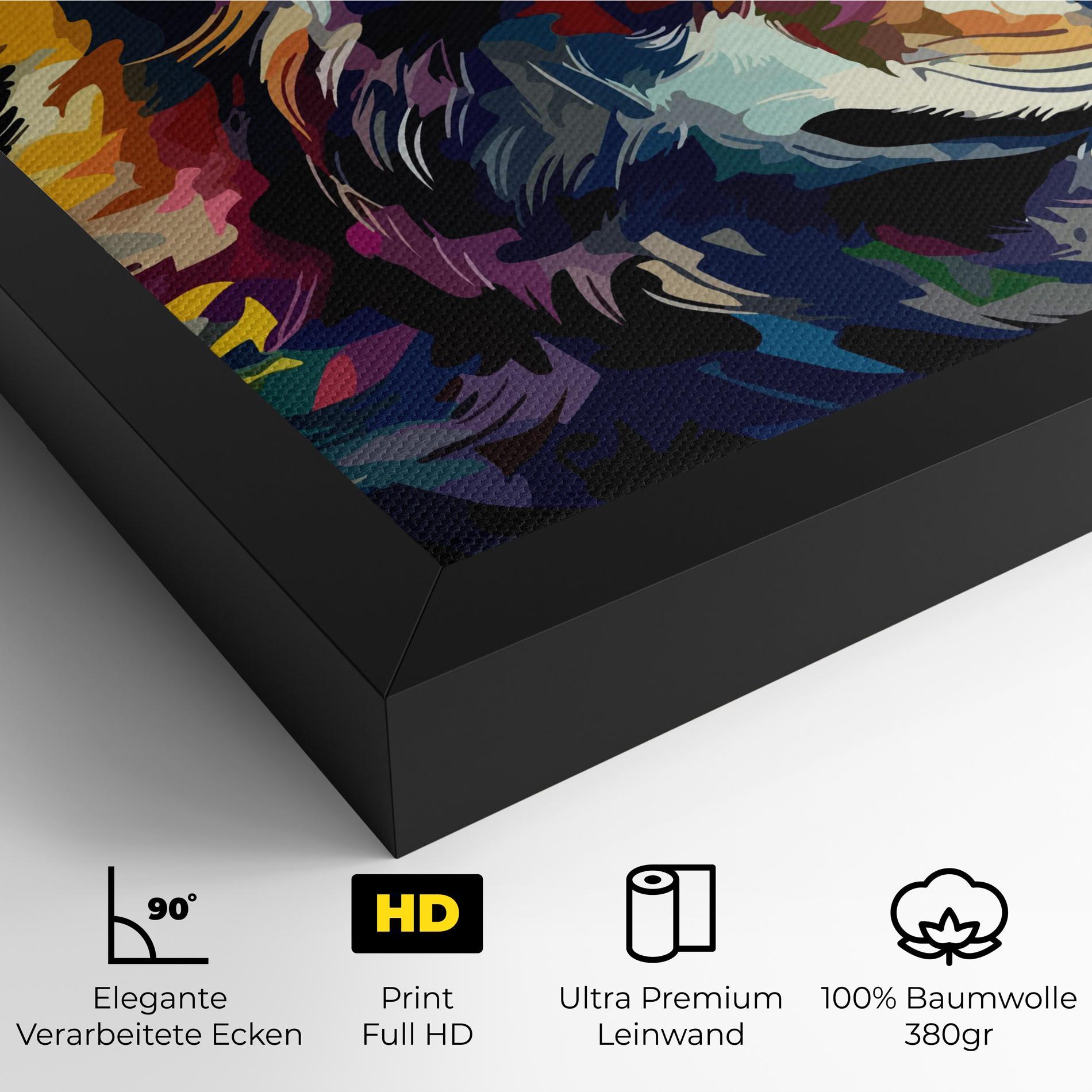 Leinwandbild Painted Wolf mockup 4