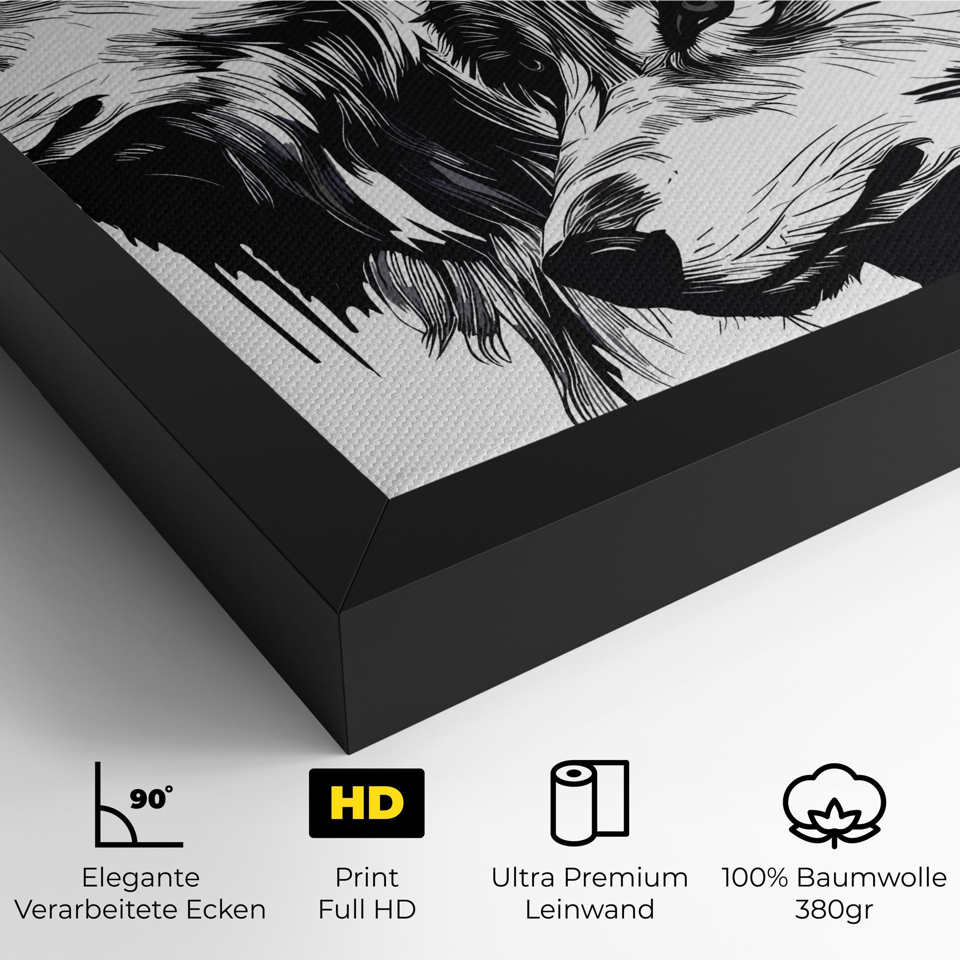 Leinwandbild Wolf Friends mockup 4