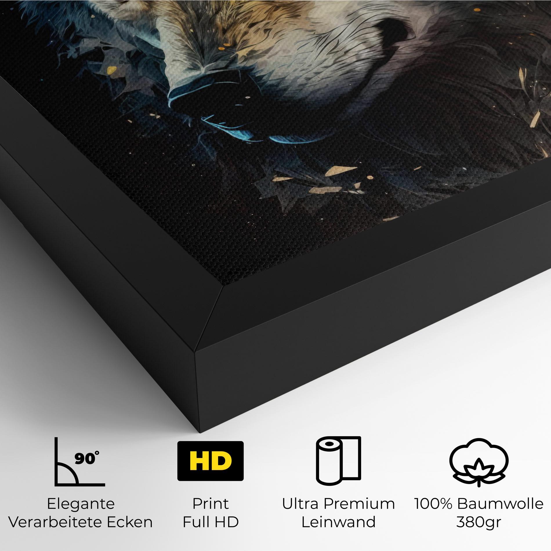 Leinwandbild Wolf Portrait mockup 4
