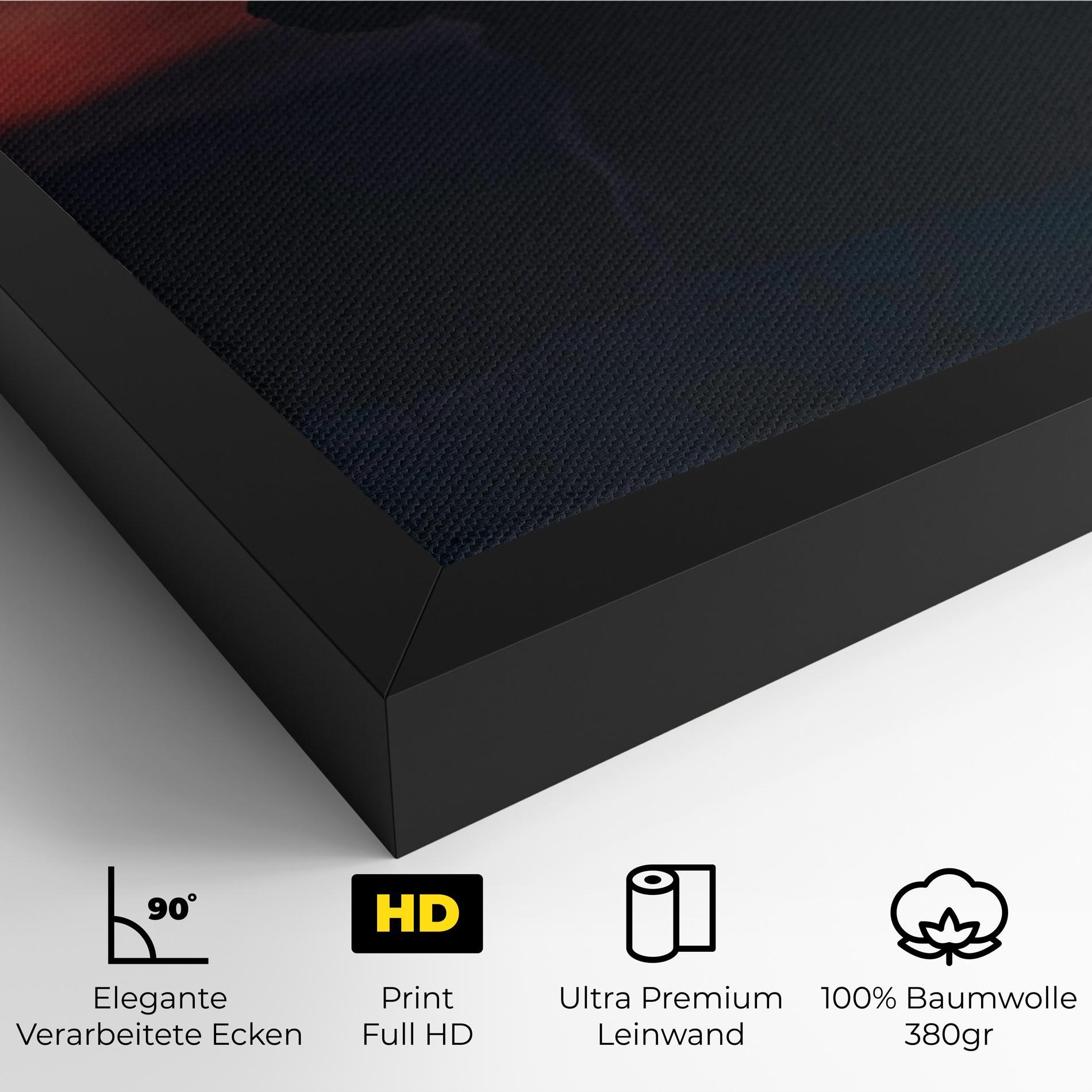 Leinwandbild Wolf Shillouette mockup 4