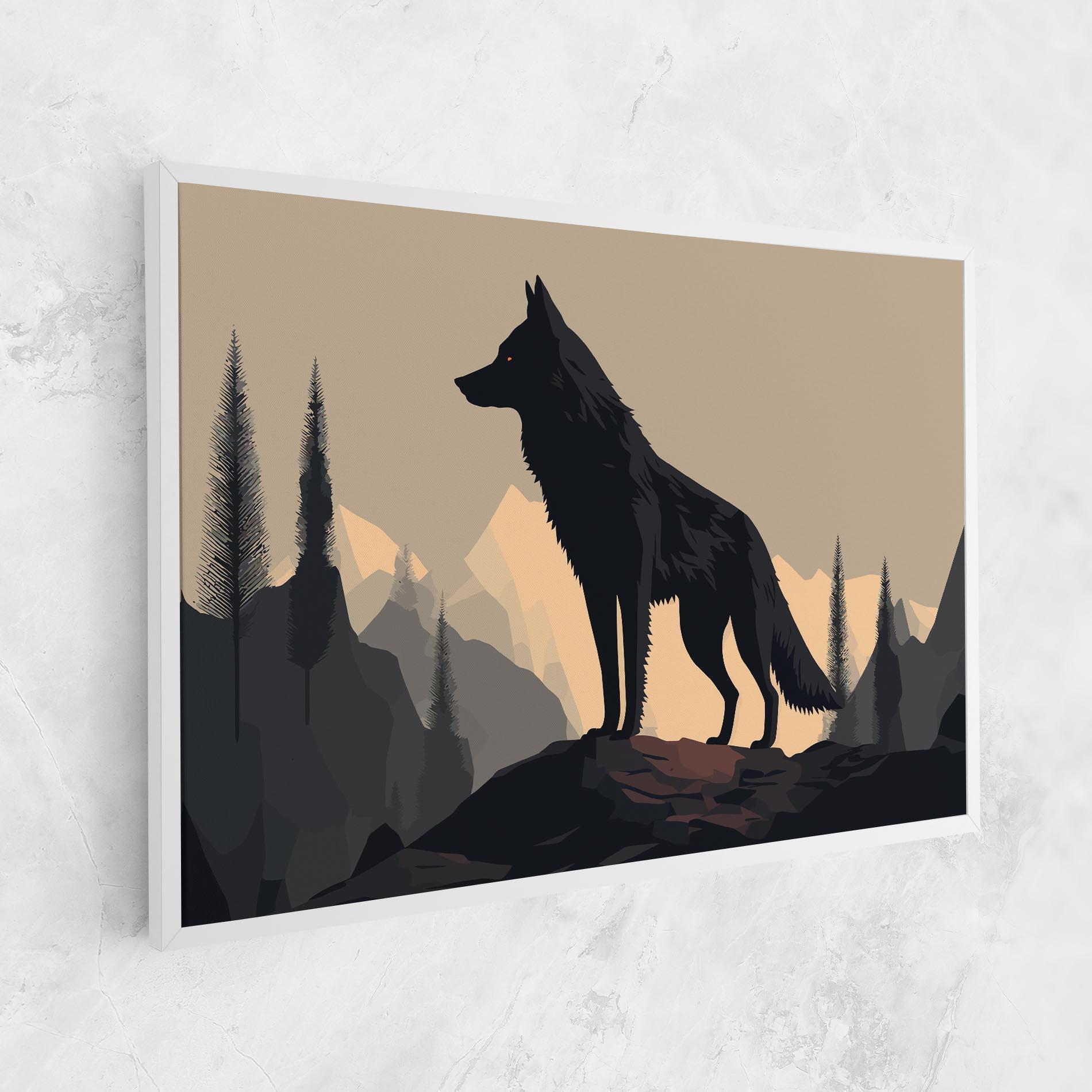 Leinwandbild Black Wolf mockup 1