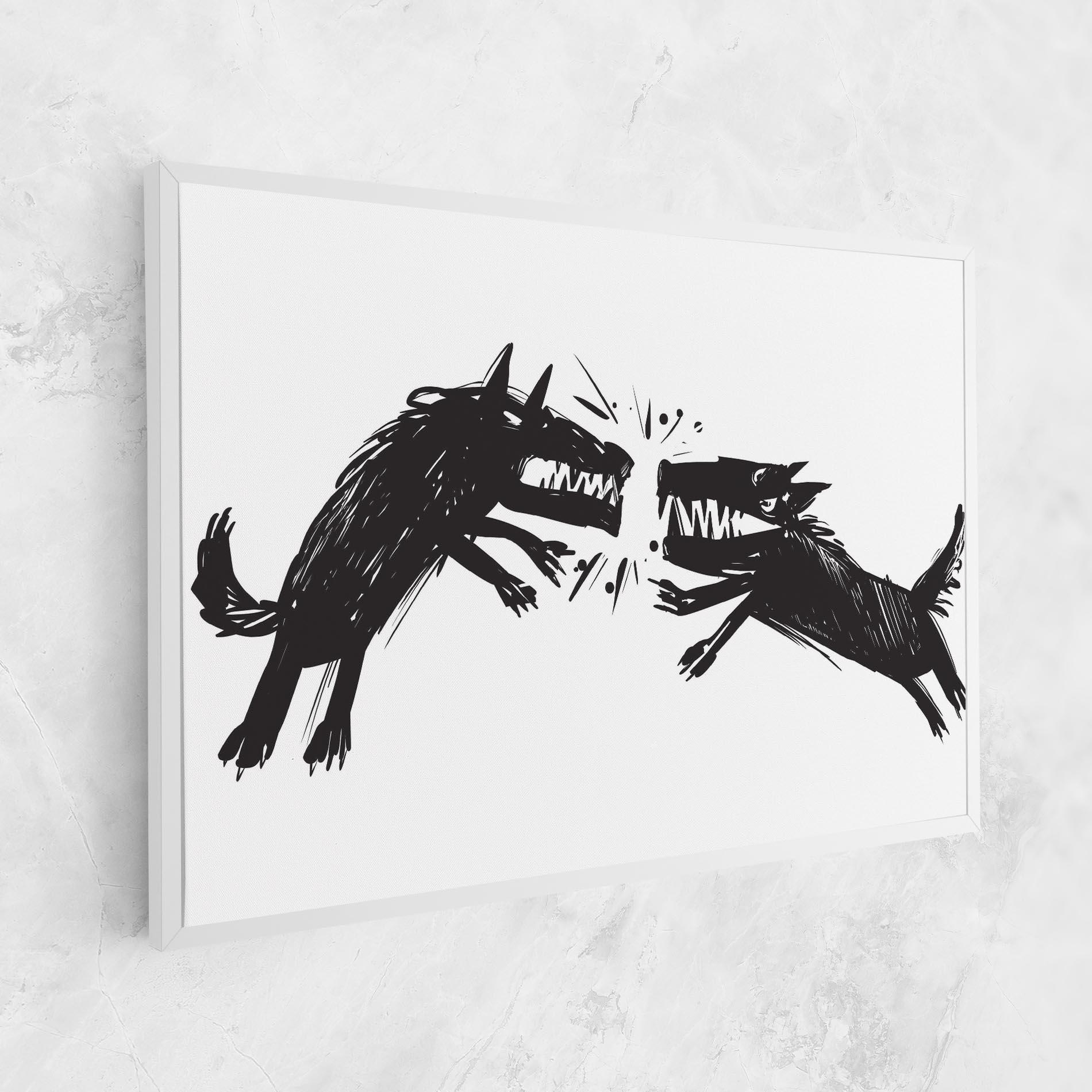 Leinwandbild Black Wolves mockup 1