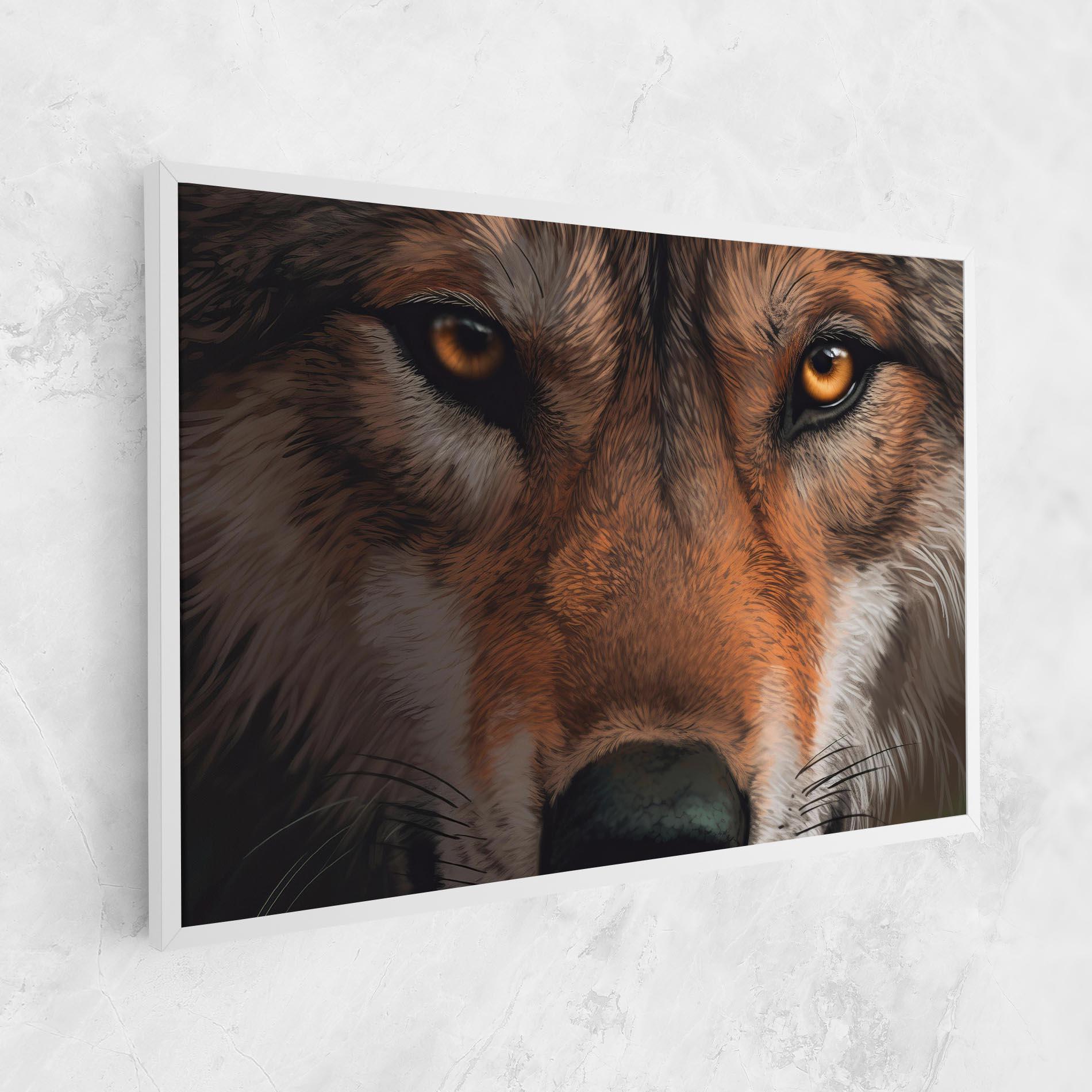 Leinwandbild Close Up Wolf Eyes mockup 1