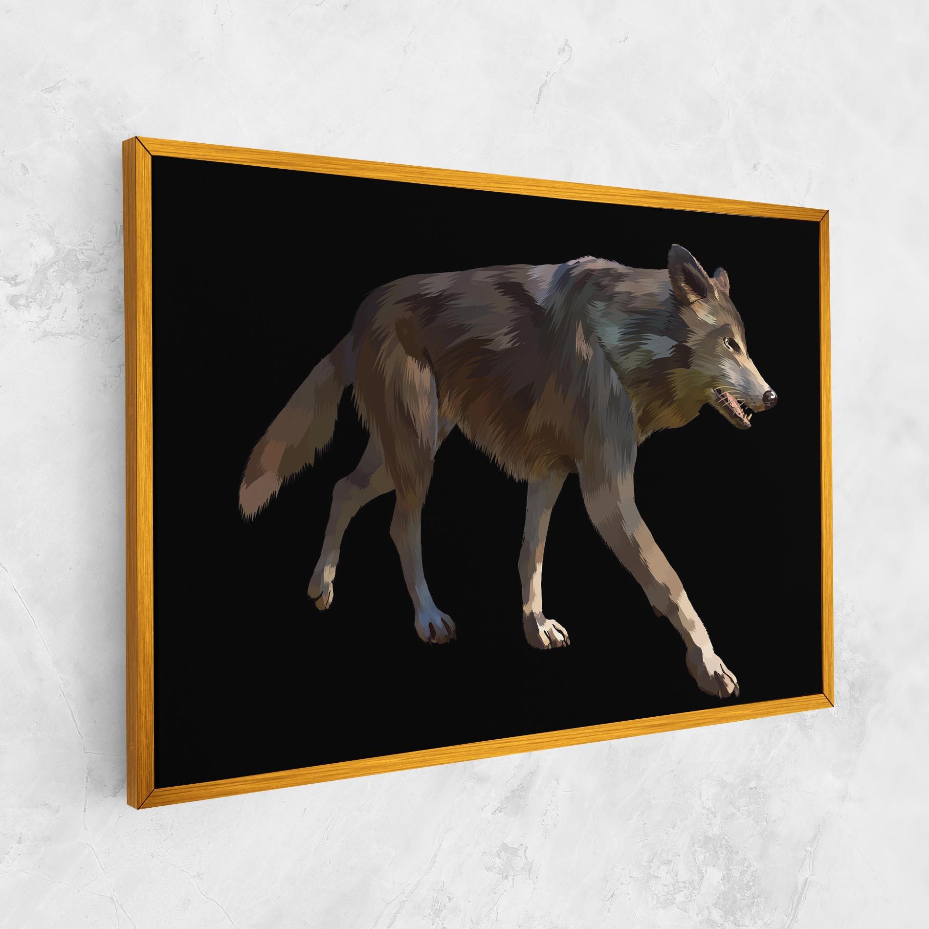 Leinwandbild 3d Wolf mockup 1