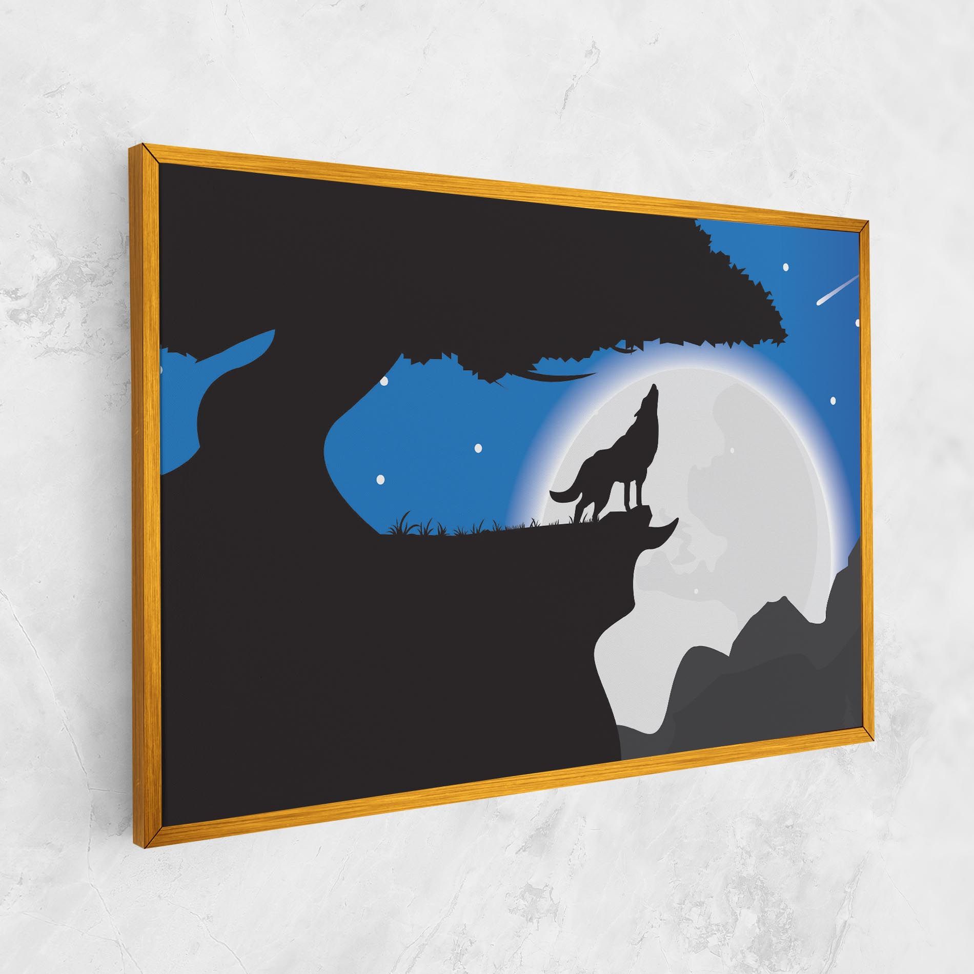 Blue Light Wolf mockup 1