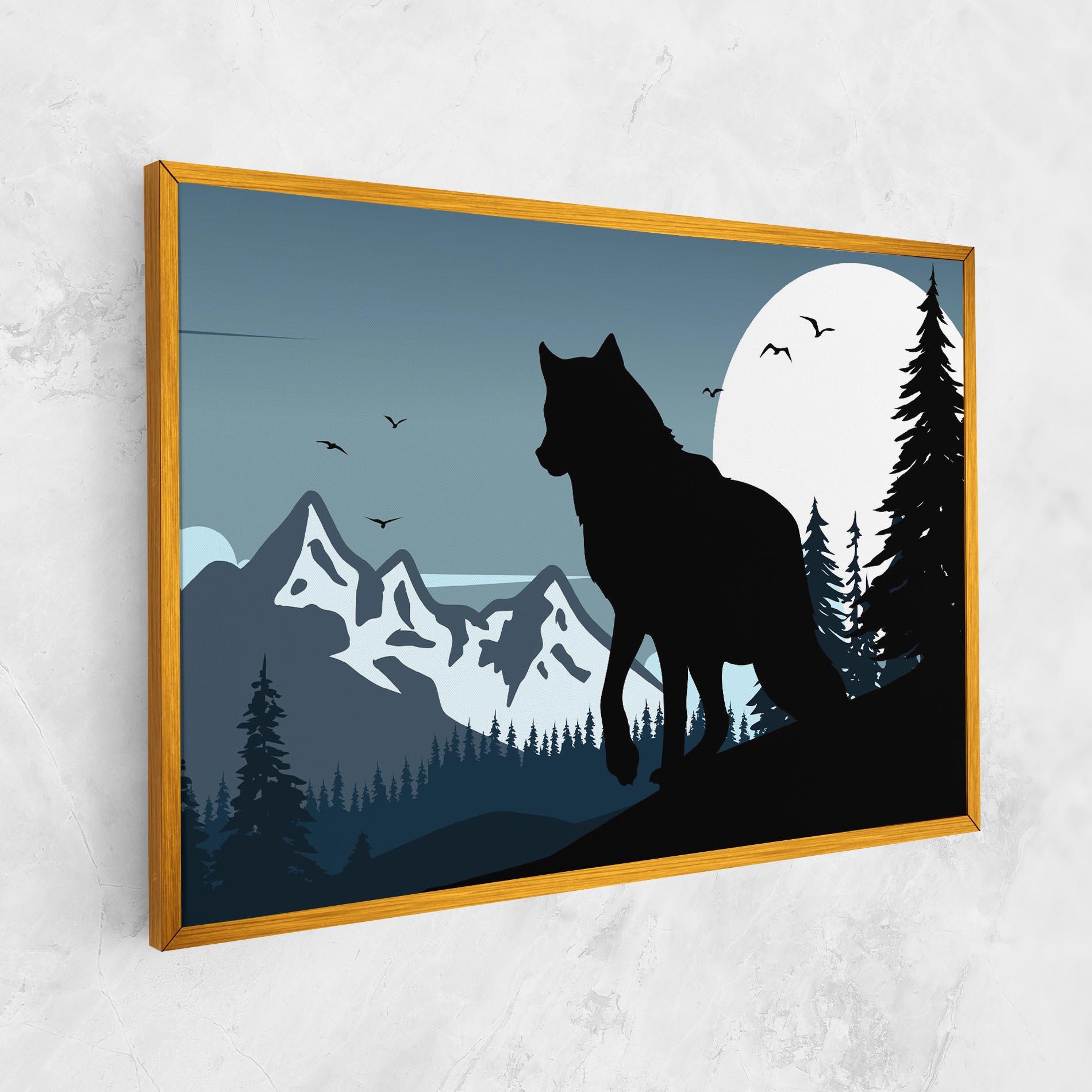Leinwandbild Hill Wolf mockup 1