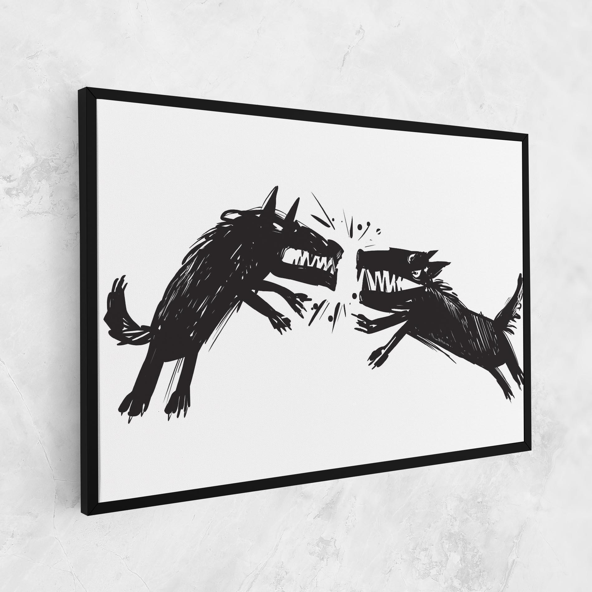 Leinwandbild Black Wolves mockup 1