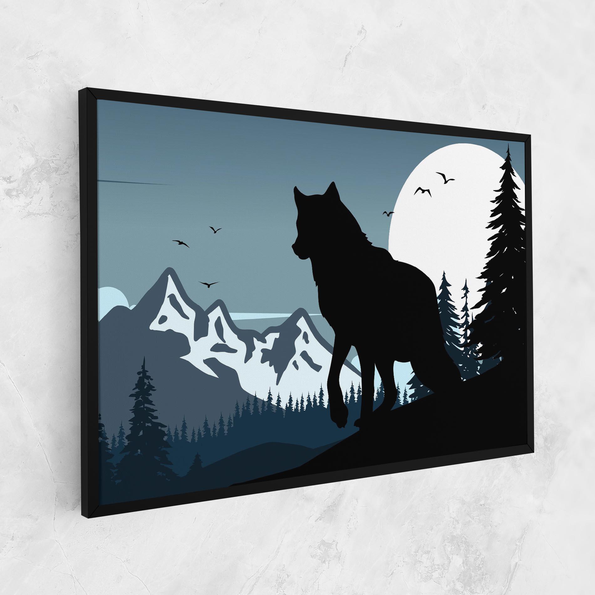 Leinwandbild Hill Wolf mockup 1