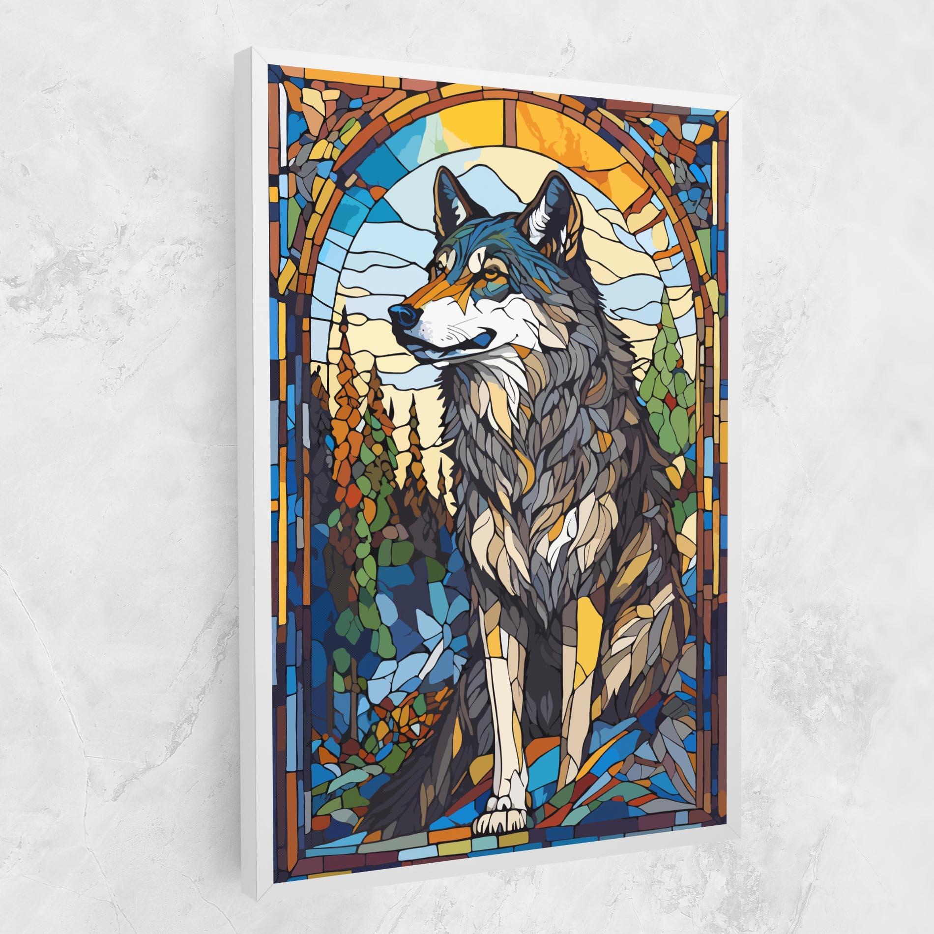 Leinwandbild Glass Wolf mockup 1