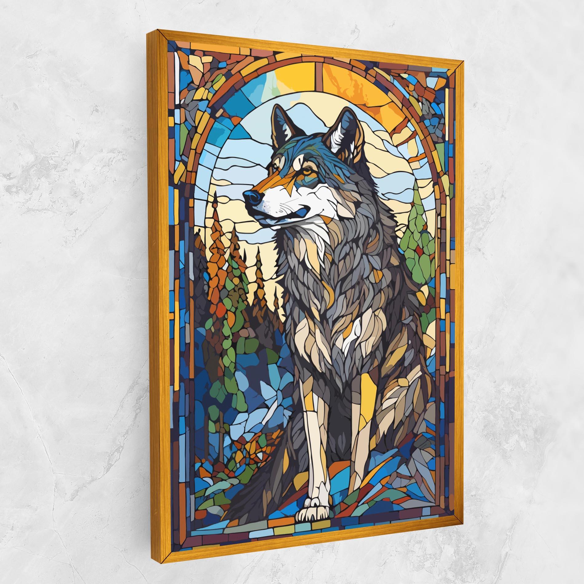 Leinwandbild Glass Wolf mockup 1