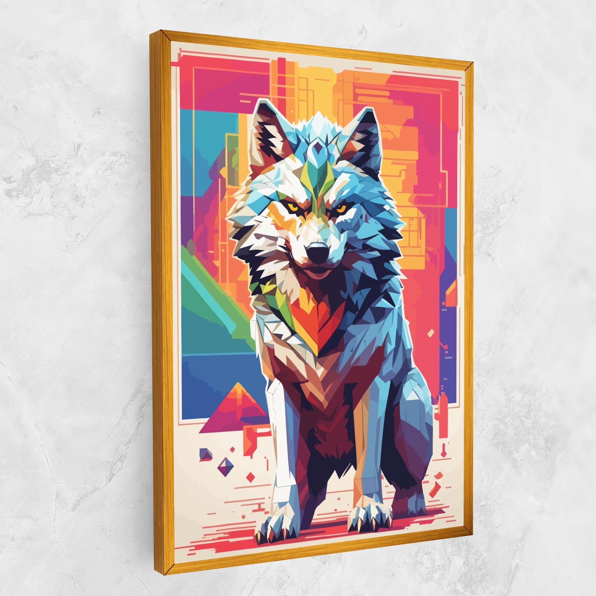 Leinwandbild Wolf Character mockup 1