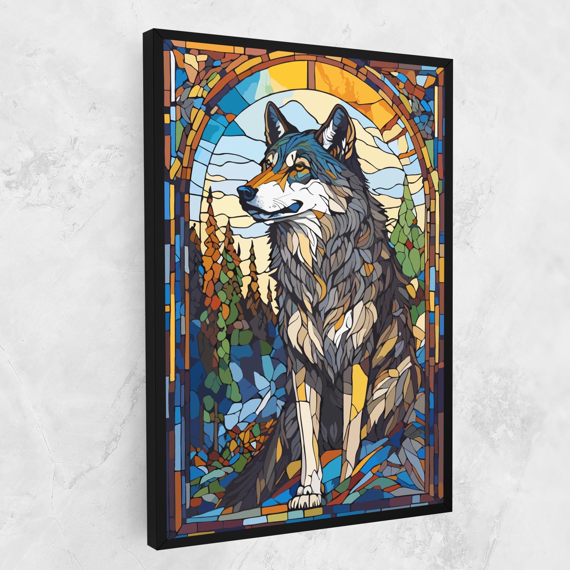 Leinwandbild Glass Wolf mockup 1