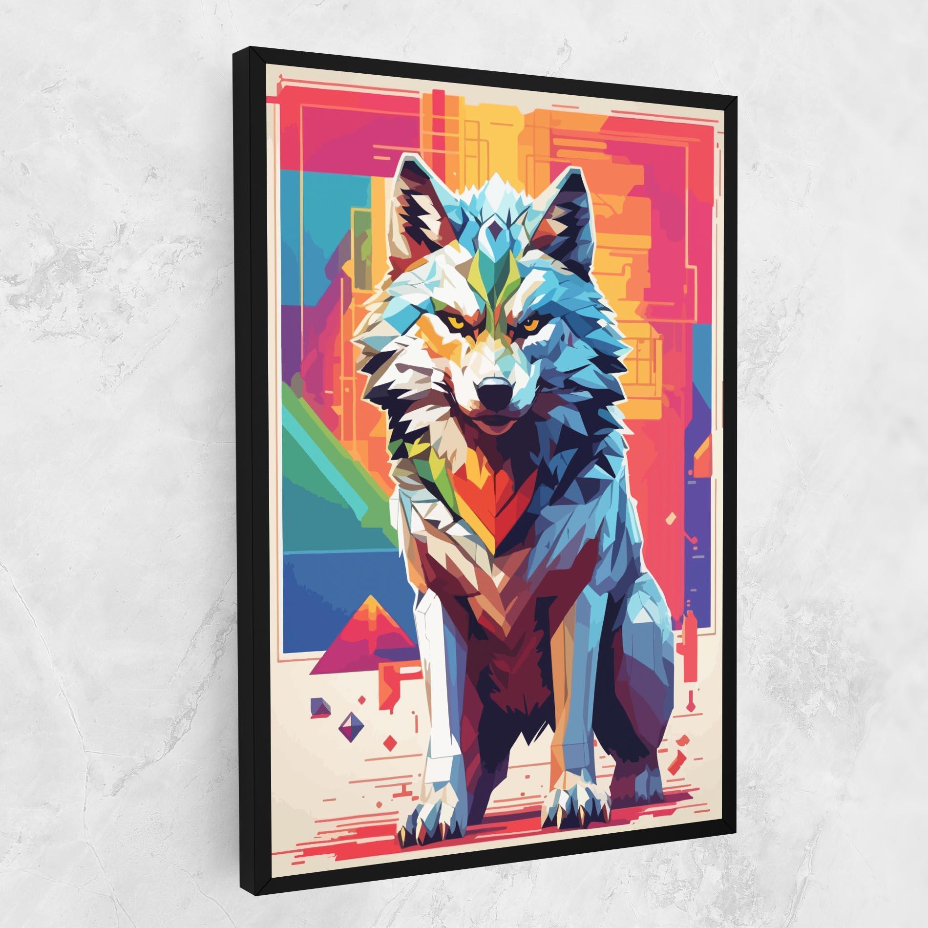 Leinwandbild Wolf Character mockup 1